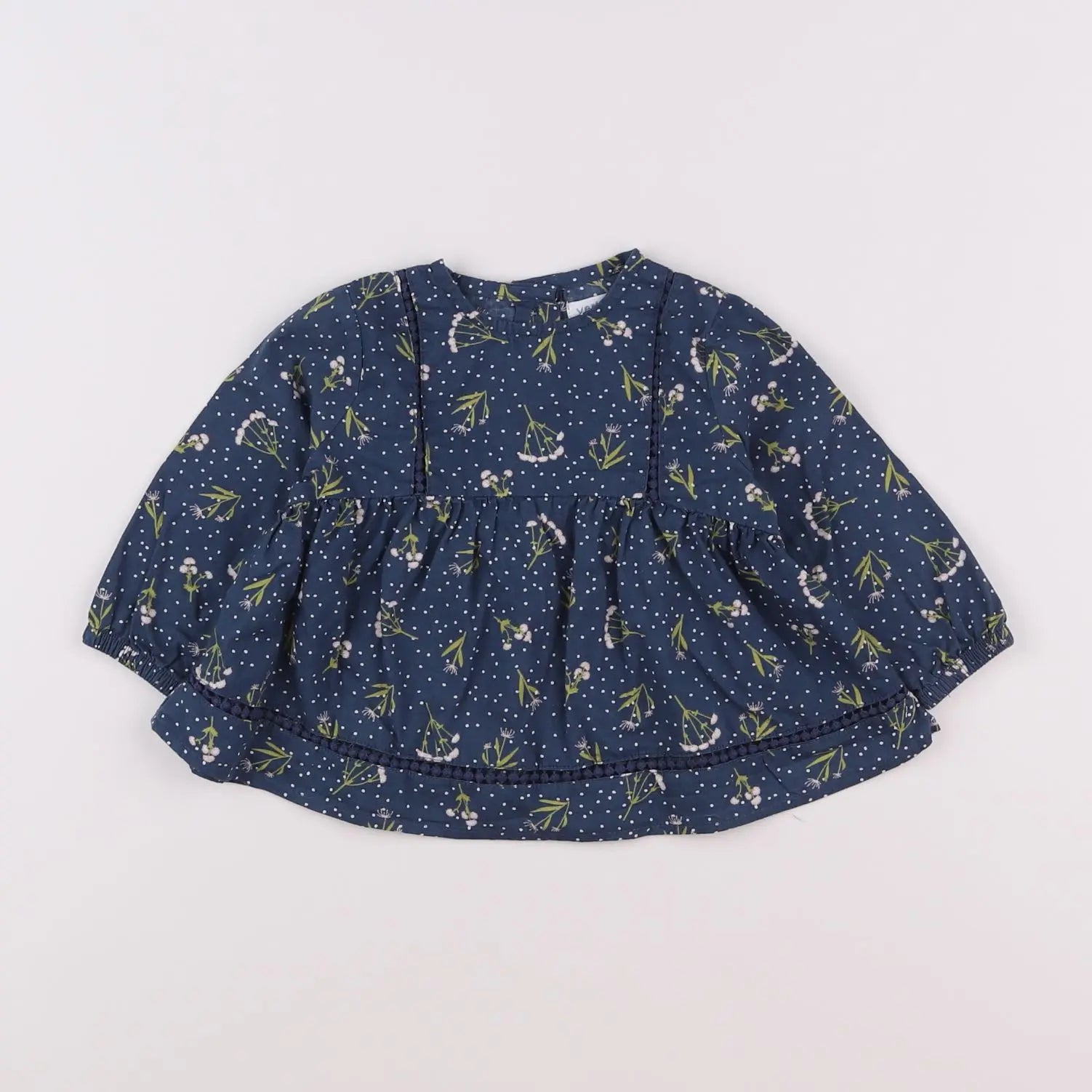 Vertbaudet - blouse bleu - 9 mois