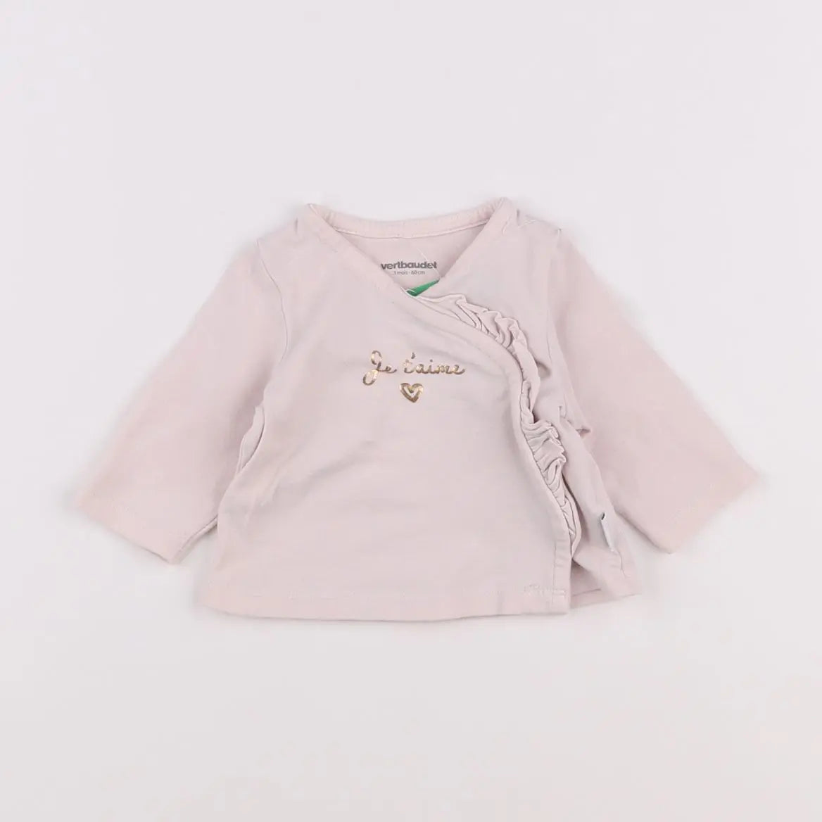 Vertbaudet - tee-shirt rose - 3 mois