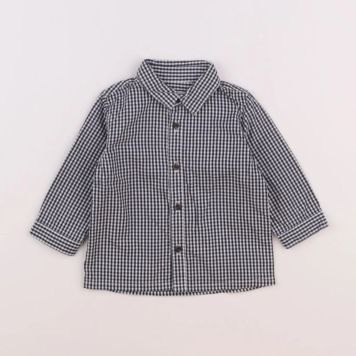 Vertbaudet - chemise bleu, blanc - 9 mois