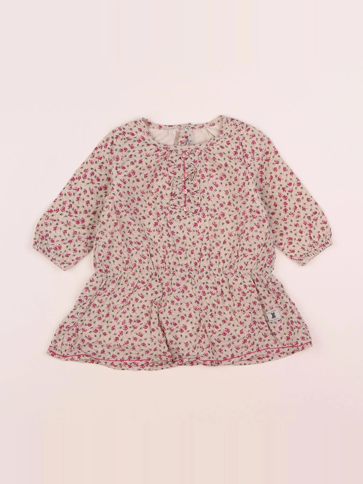 IKKS - robe beige, rose - 6 mois