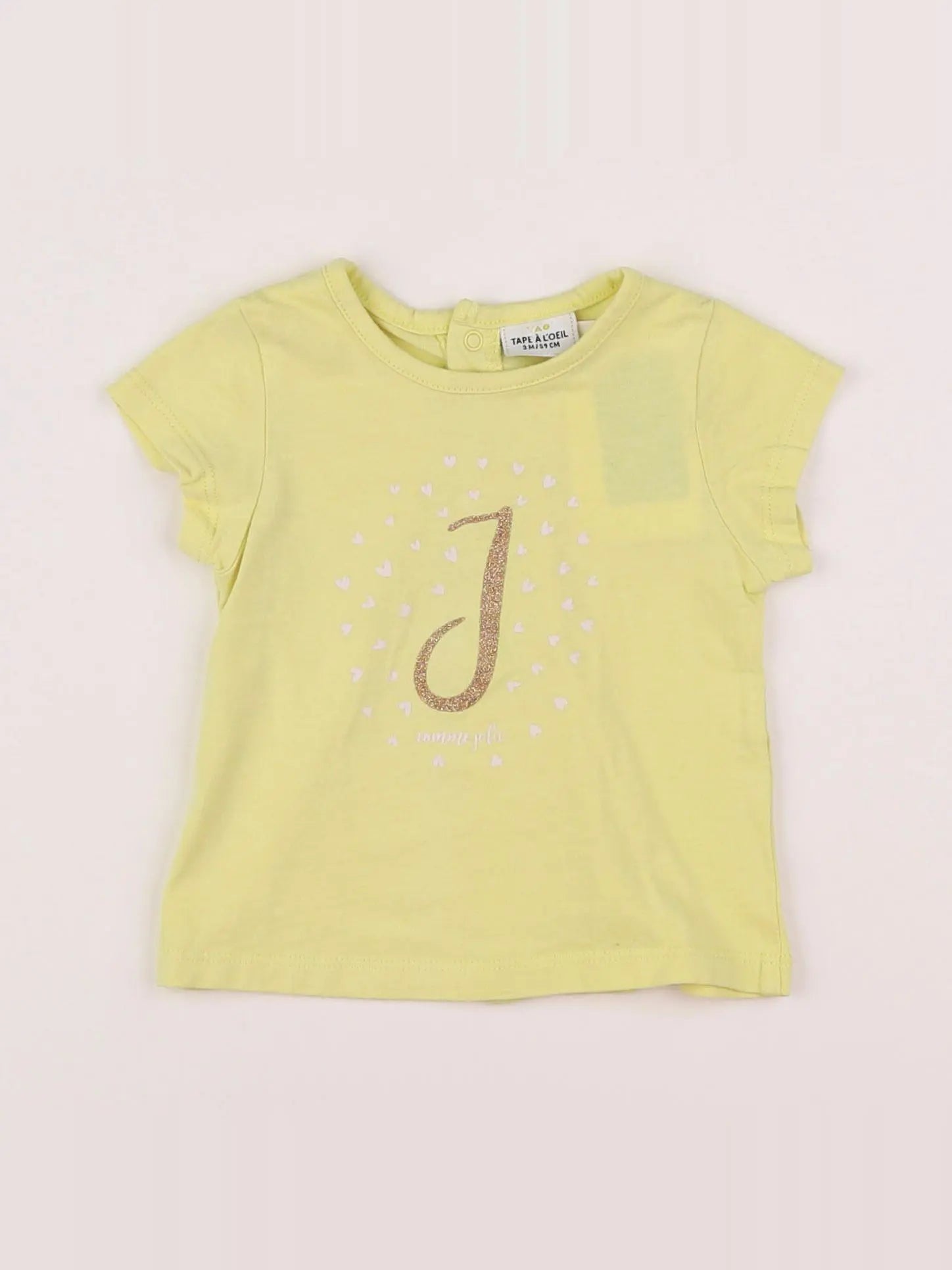 Tape à l'oeil - tee-shirt jaune - 3 mois