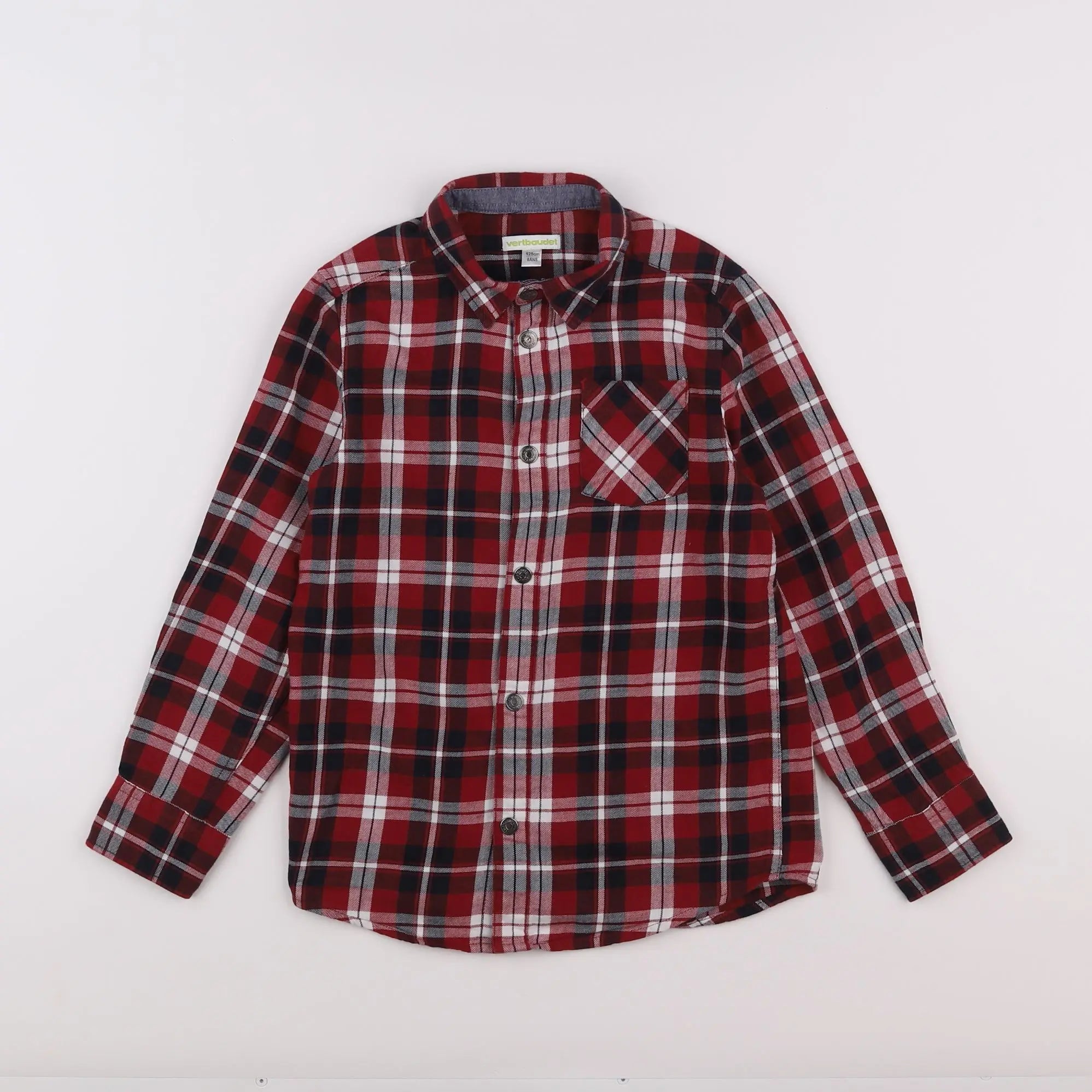 Vertbaudet - chemise imprimé au dos multicolore - 8 ans