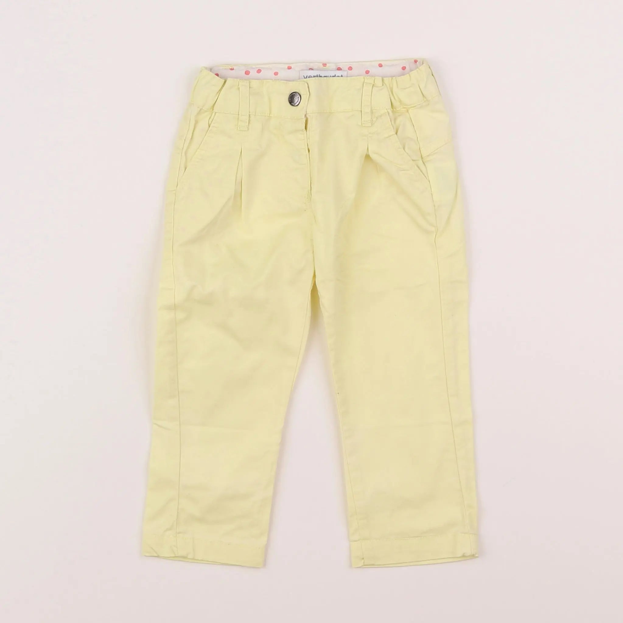 Vertbaudet - pantalon jaune - 9 mois