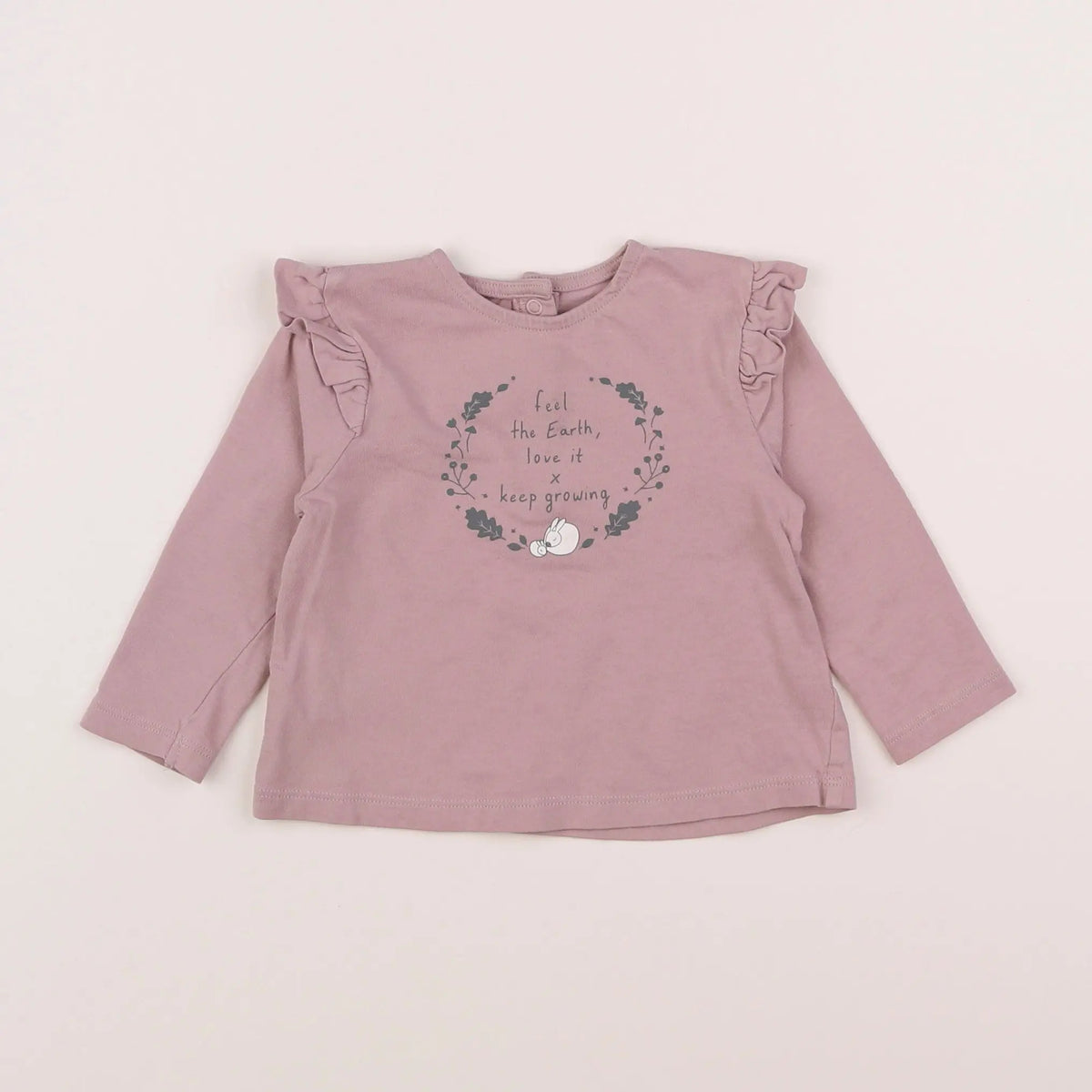 Vertbaudet - tee-shirt violet - 12 mois