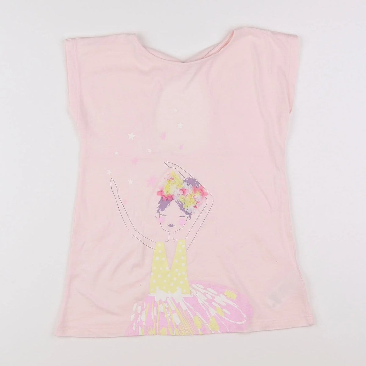 Vertbaudet - tee-shirt rose - 10 ans