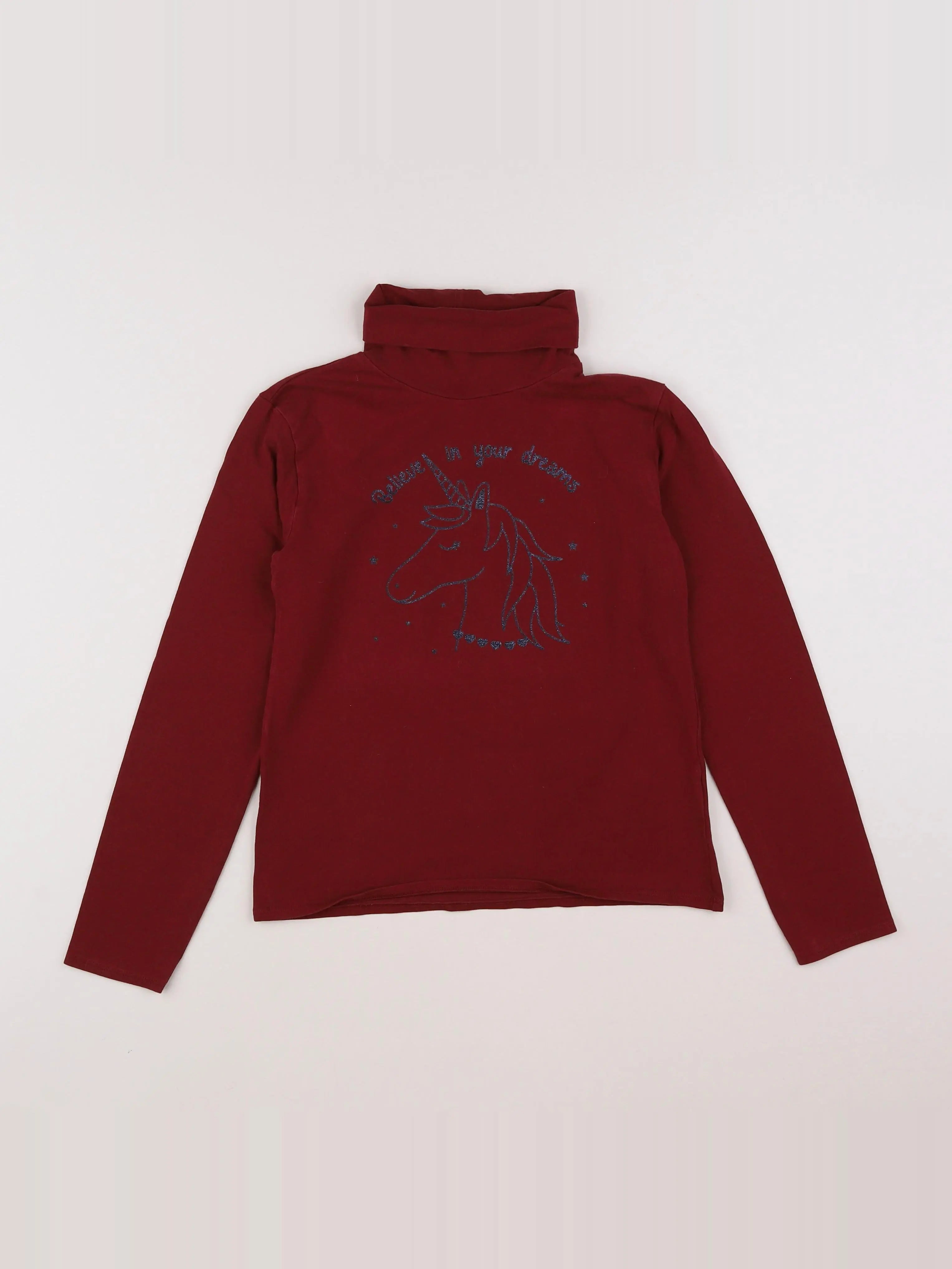 Vertbaudet - sous-pull rouge - 10 ans
