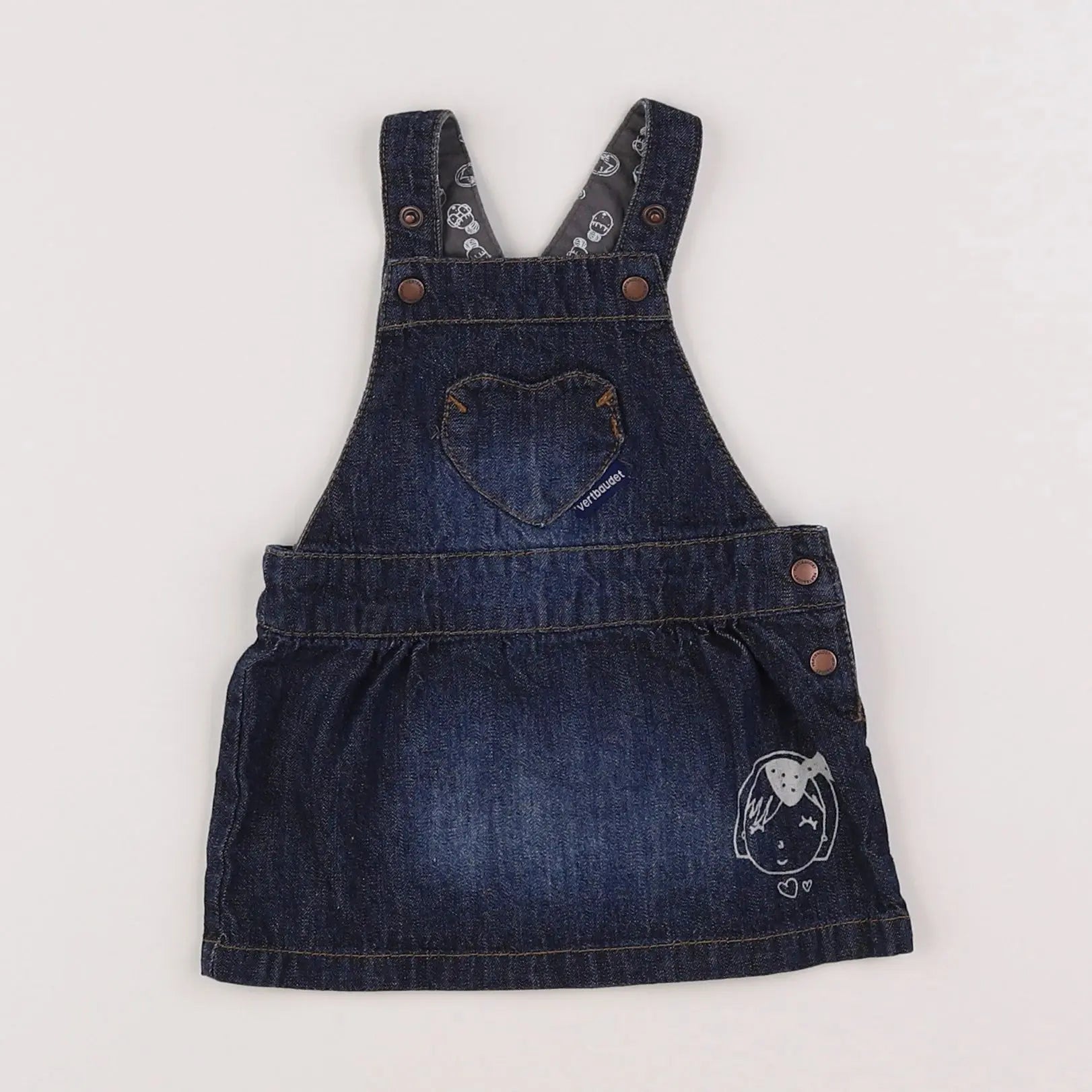 Vertbaudet - robe bleu - 3 mois