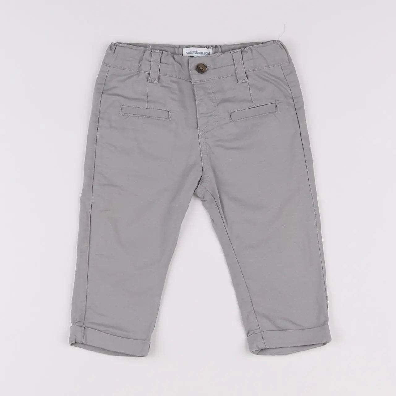 Vertbaudet - pantalon gris - 12 mois