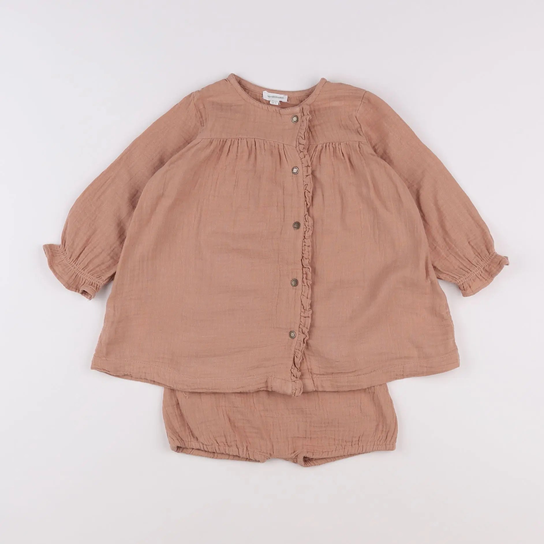 Vertbaudet - robe marron - 18 mois