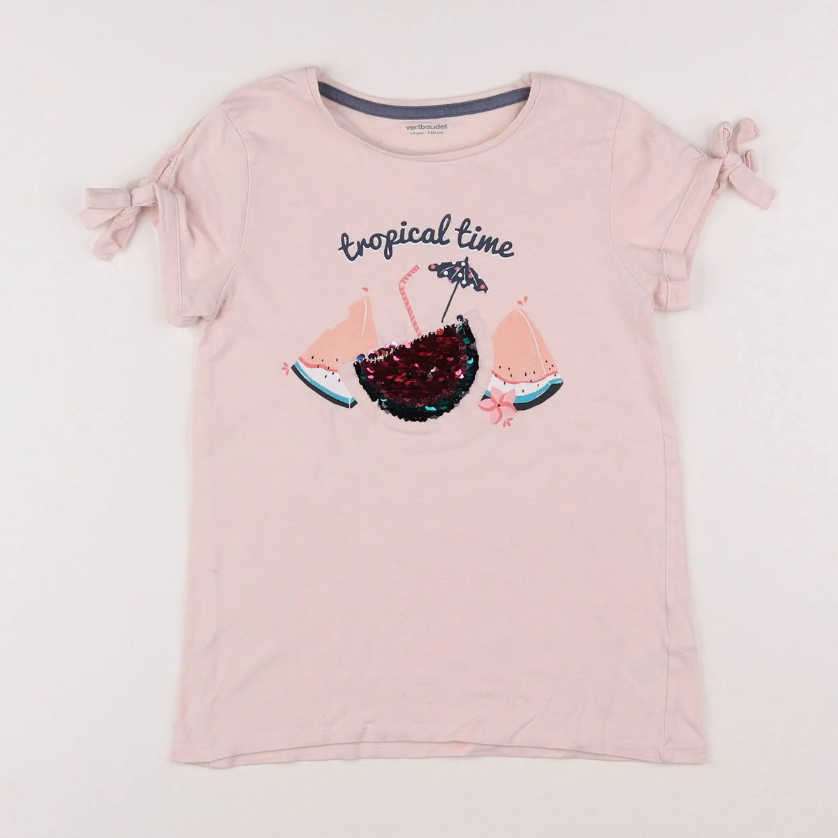 Vertbaudet - tee-shirt rose - 10 ans
