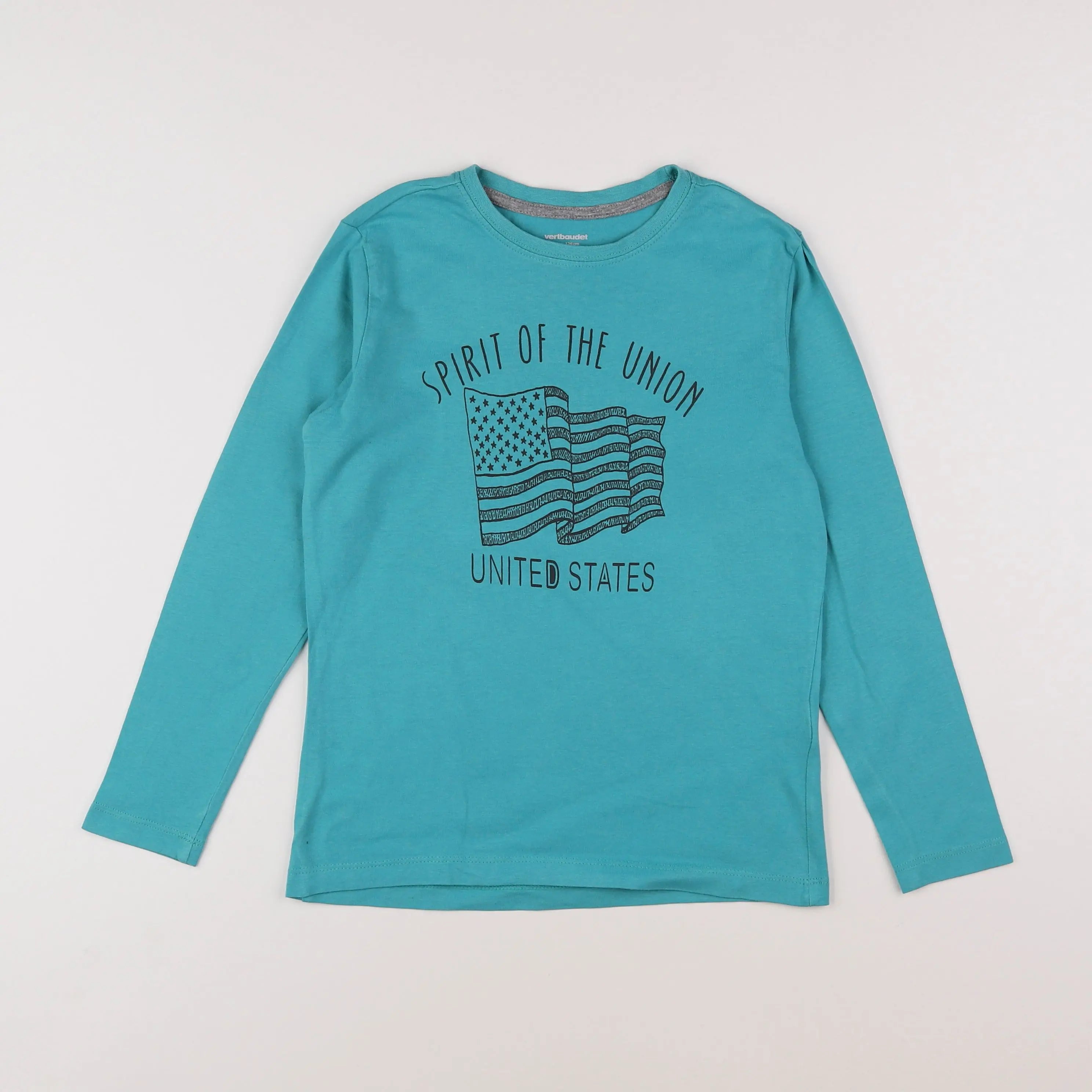 Vertbaudet - tee-shirt vert - 8 ans