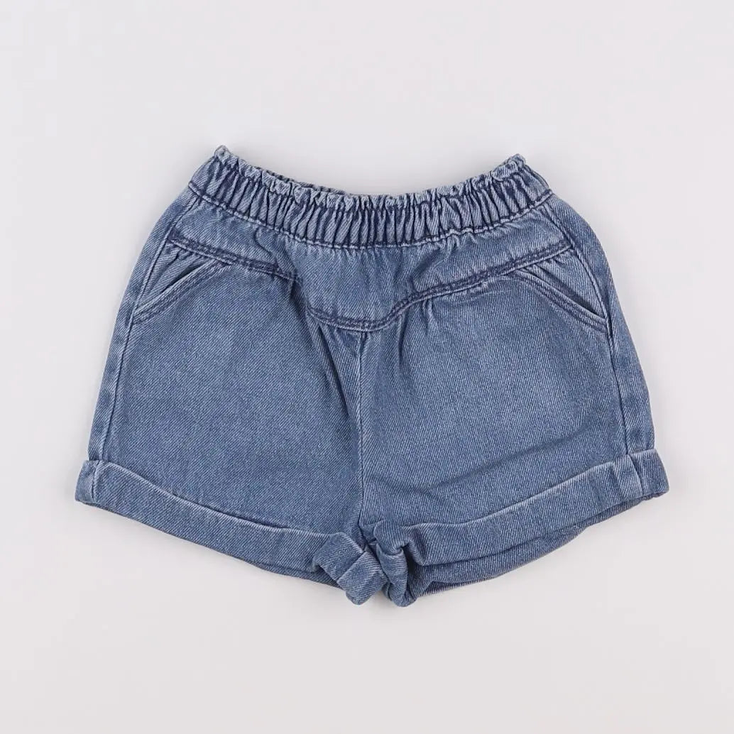 Vertbaudet - short bleu - 12 mois