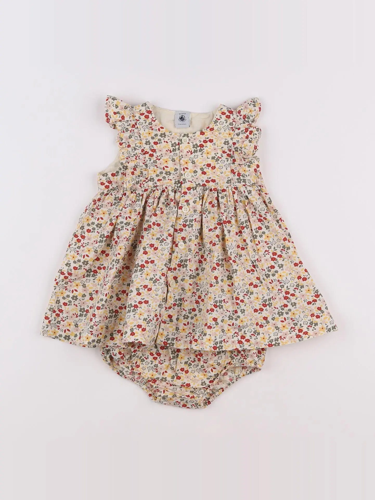 Petit Bateau - robe beige - 6 mois