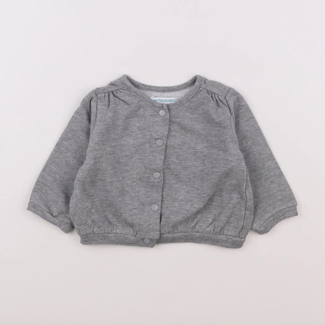 Vertbaudet - sweat gris - 6 mois