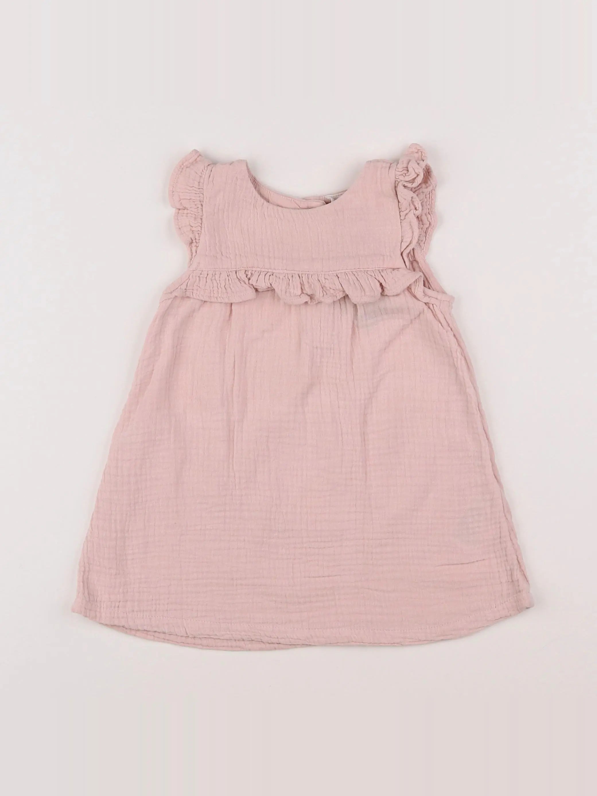 H&M - robe rose - 6/9 mois