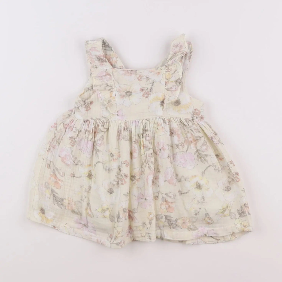 Vertbaudet - robe beige - 12 mois