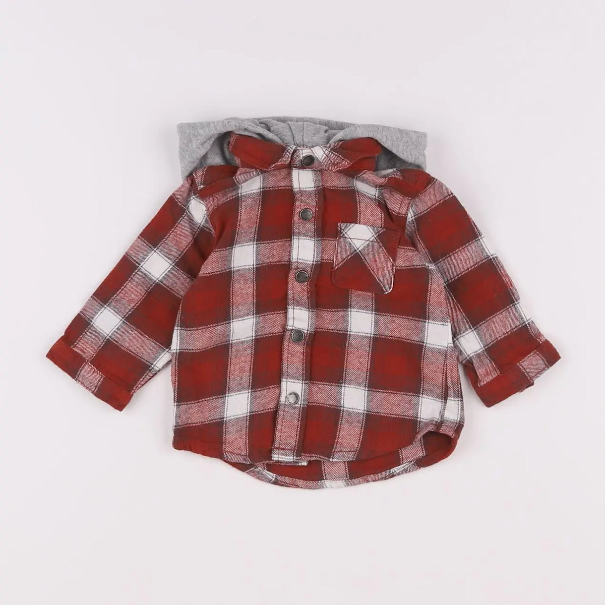 Vertbaudet - chemise rouge - 3 mois