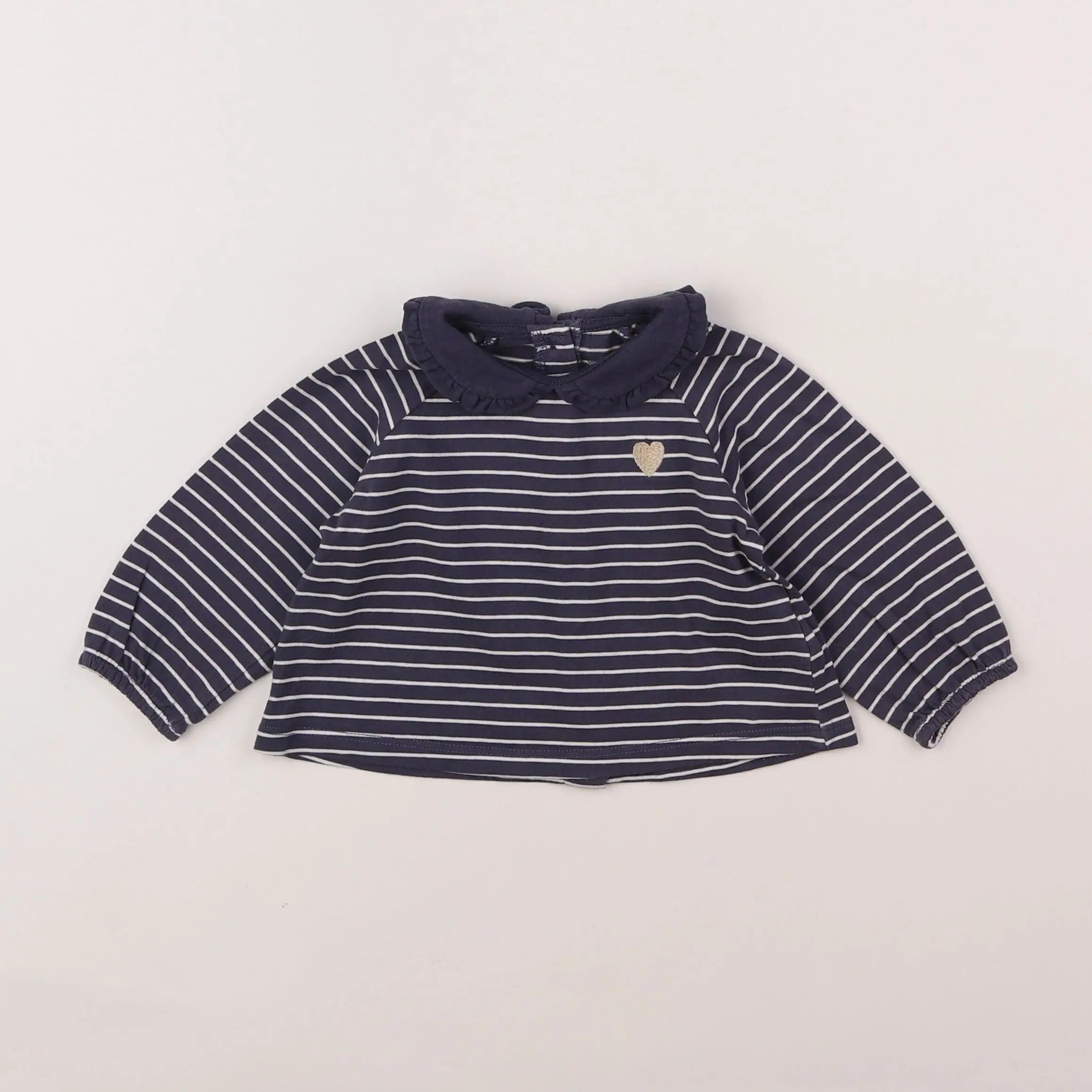 Vertbaudet - tee-shirt bleu - 6 mois