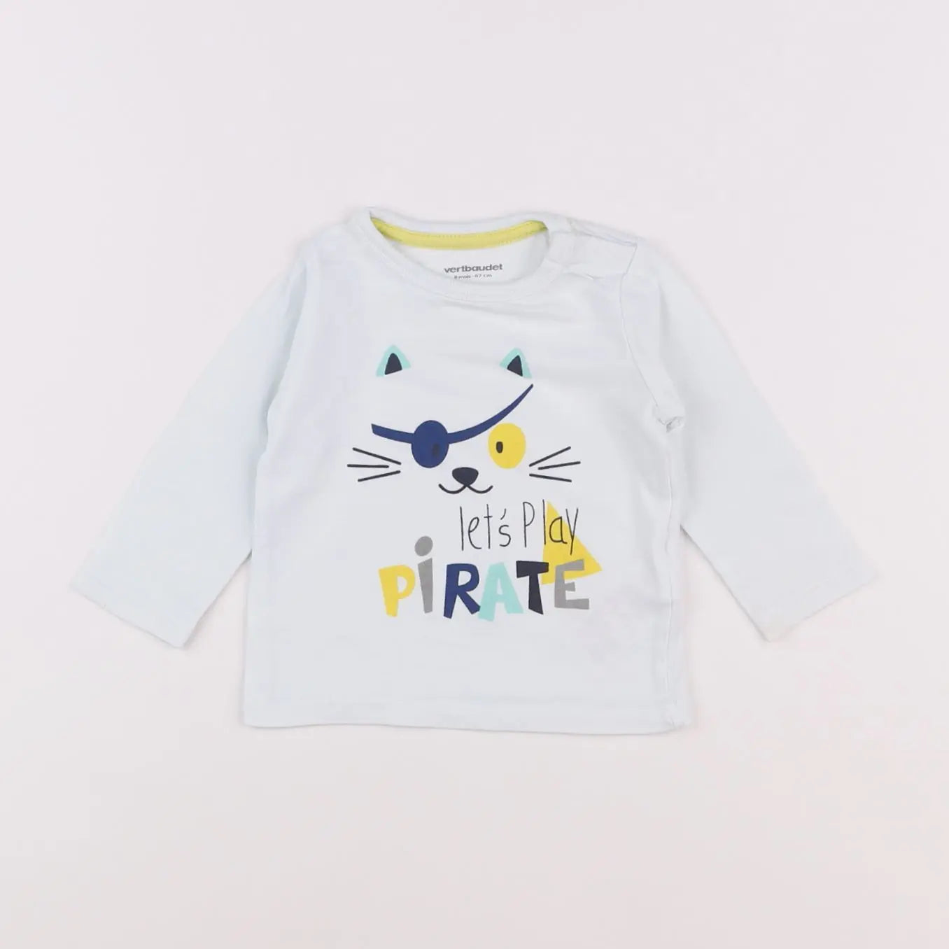 Vertbaudet - tee-shirt blanc - 6 mois