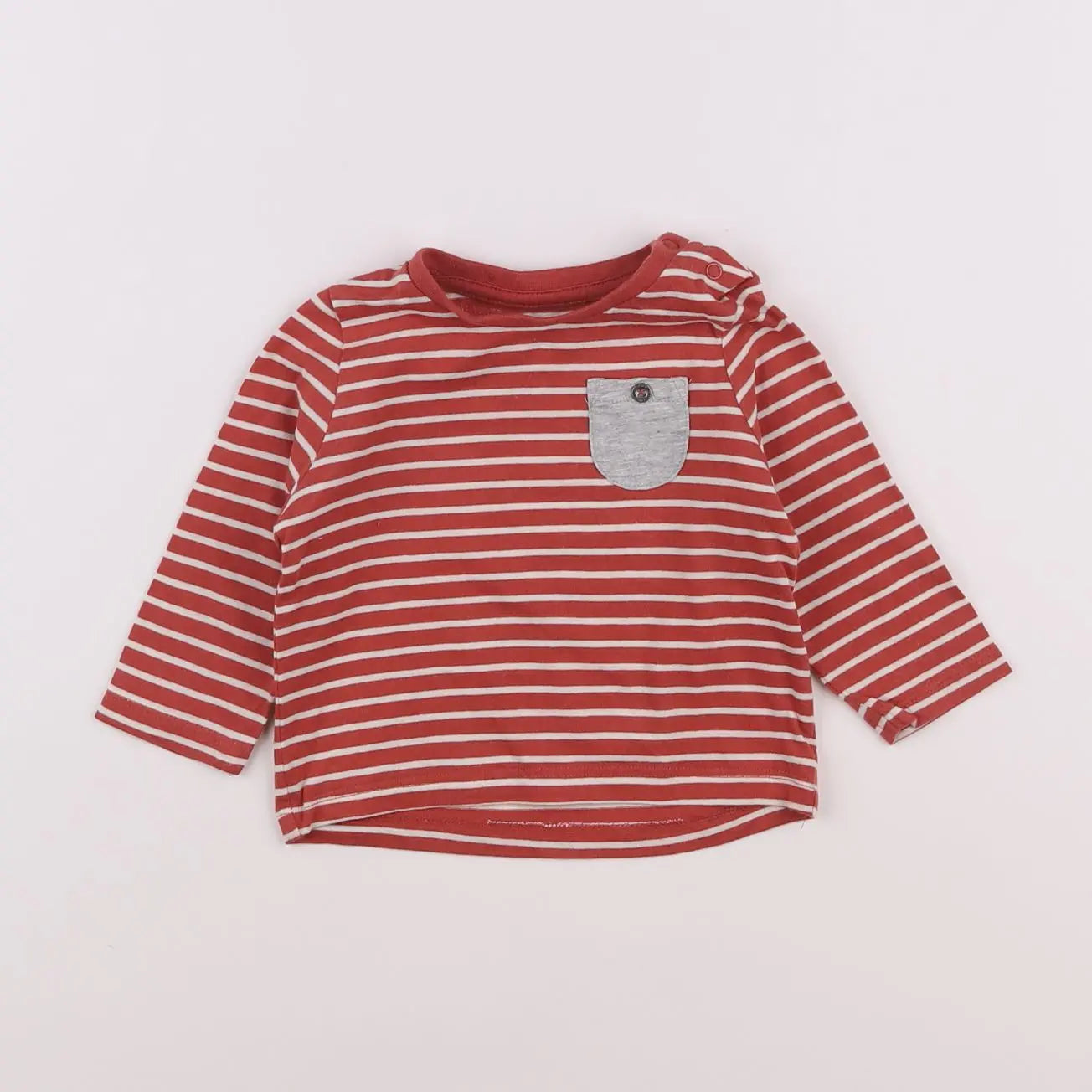 Vertbaudet - tee-shirt rouge - 6 mois