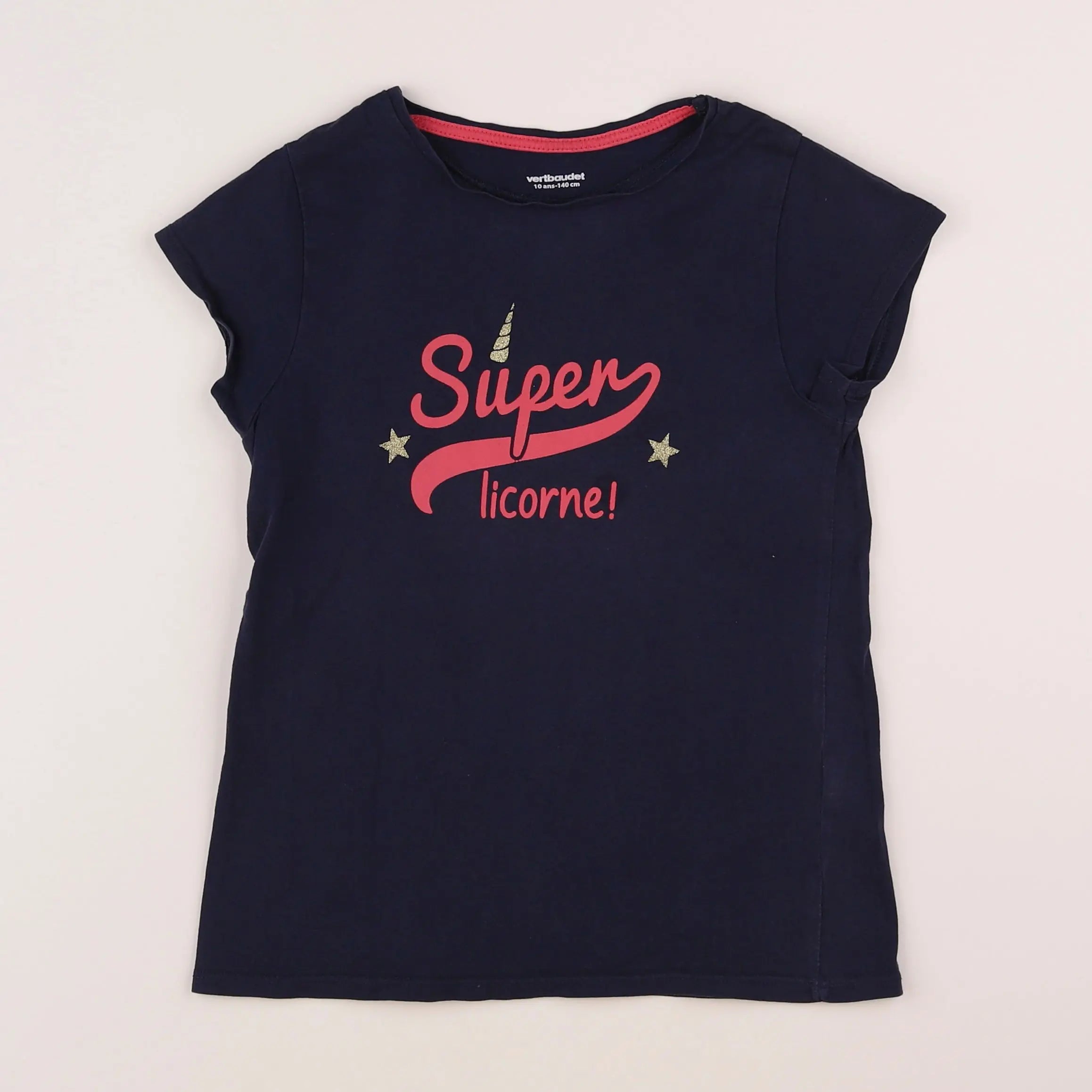 Vertbaudet - tee-shirt bleu - 10 ans