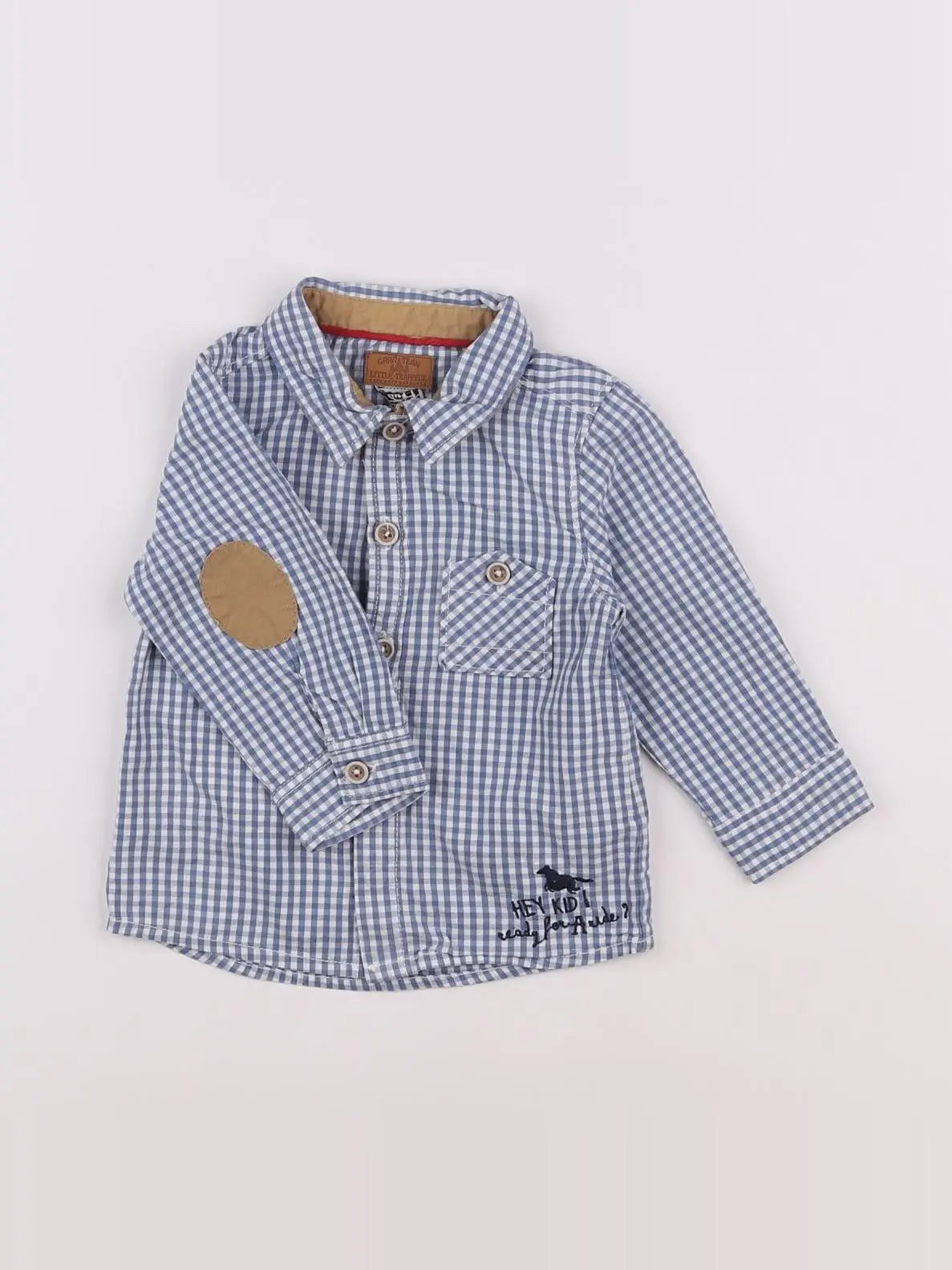 Tape à l'oeil - chemise blanc, bleu - 12 mois