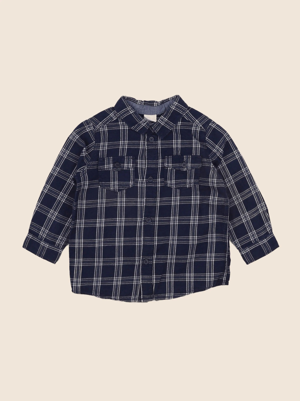 H&M - chemise bleu - 9/12 mois