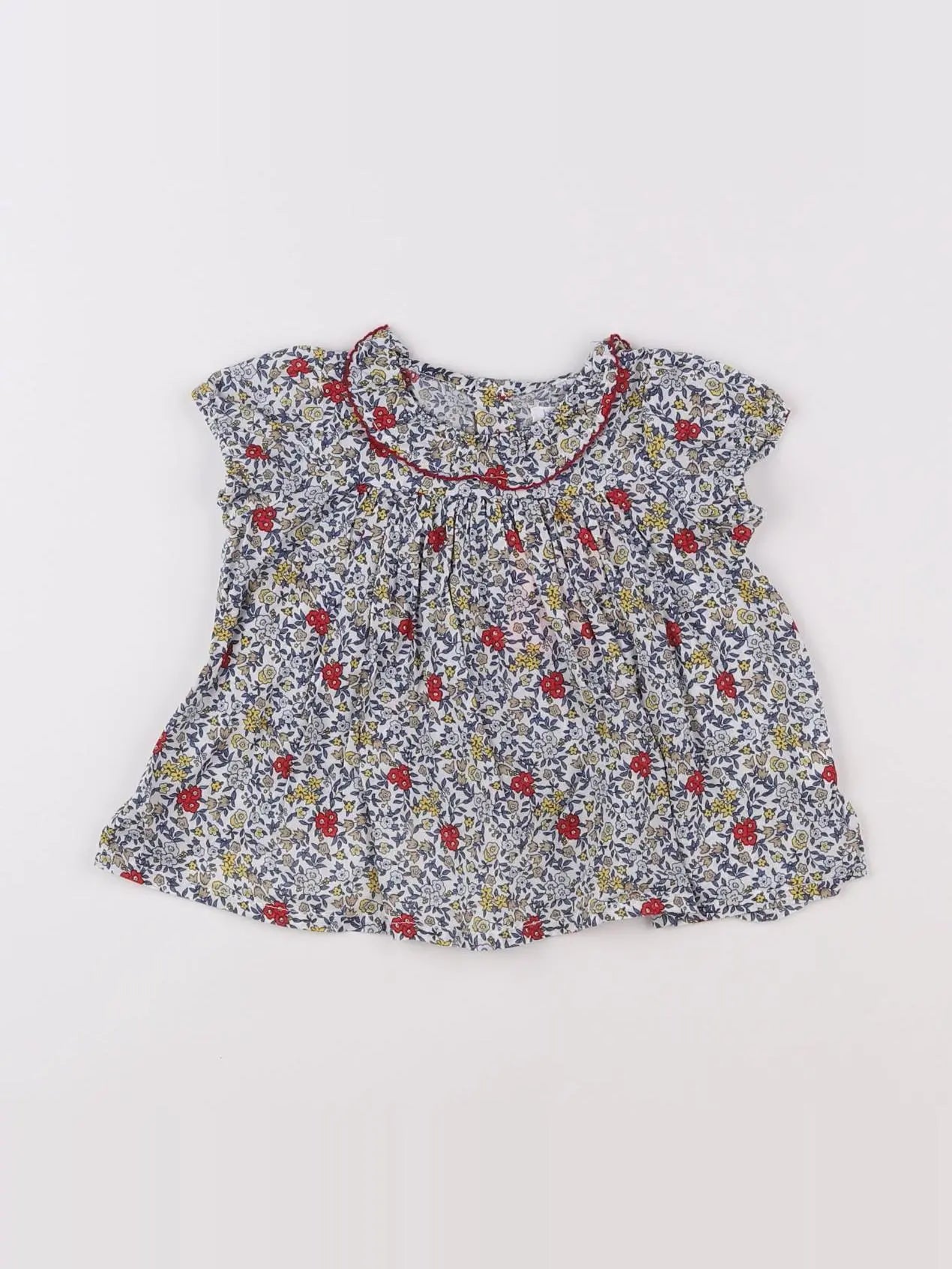 Boutchou - blouse bleu - 9 mois