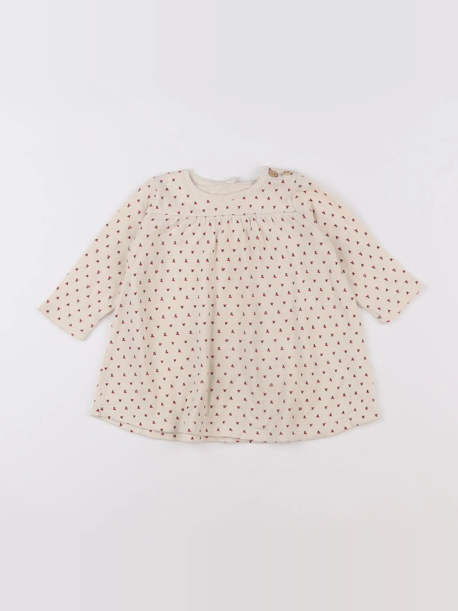 Petit Bateau - robe beige - 12 mois