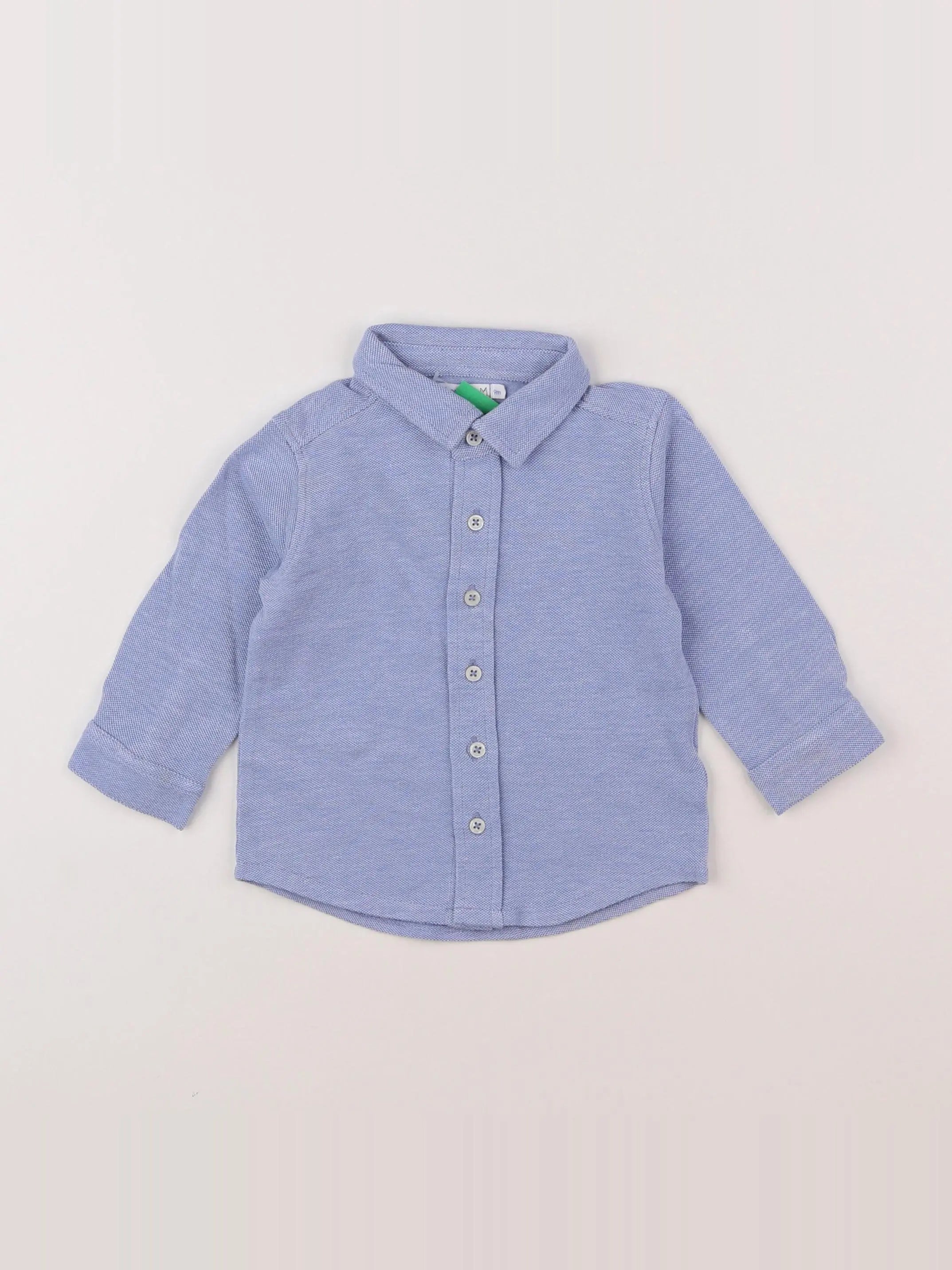 Boutchou - chemise bleu - 9 mois