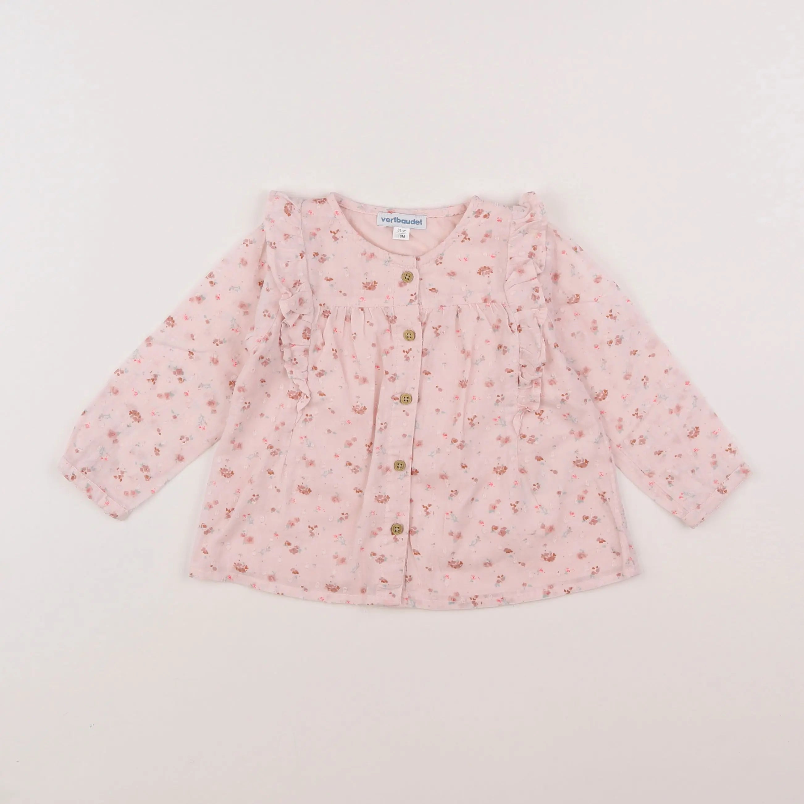 Vertbaudet - blouse rose - 18 mois