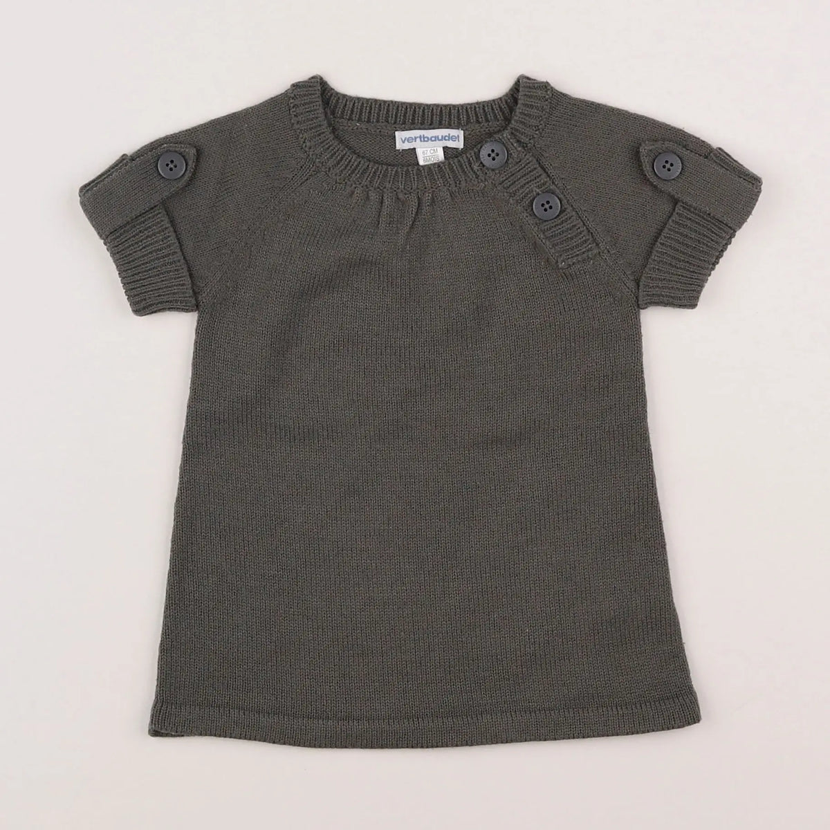 Vertbaudet - robe gris - 6 mois