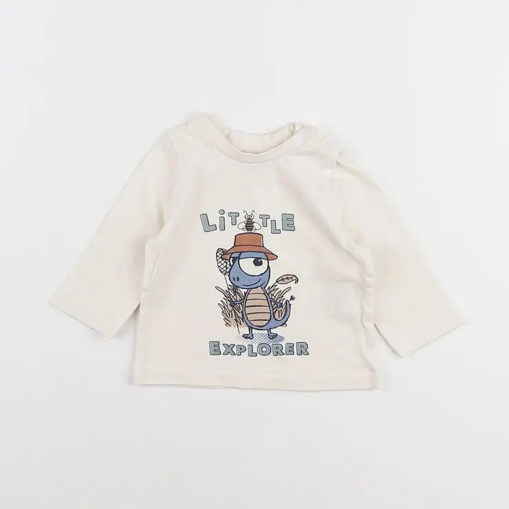 Vertbaudet - tee-shirt blanc - 3 mois