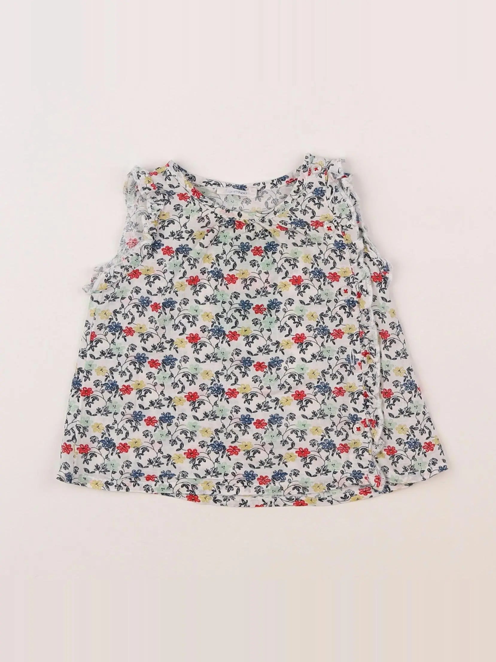 Boutchou - blouse multicolore - 6 mois
