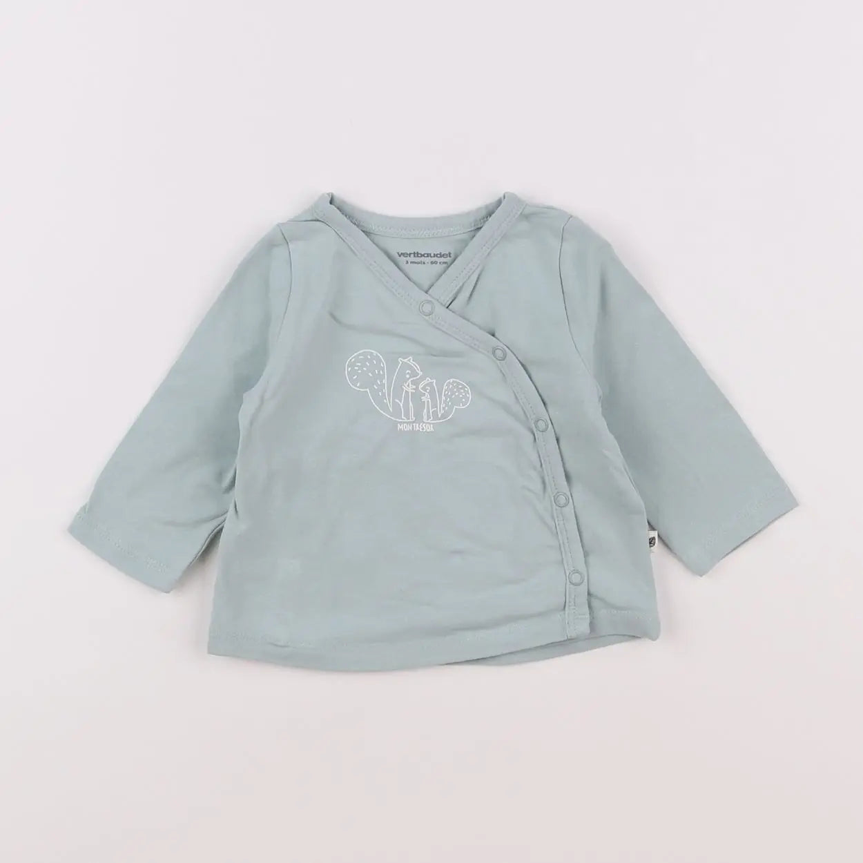 Vertbaudet - tee-shirt vert - 3 mois