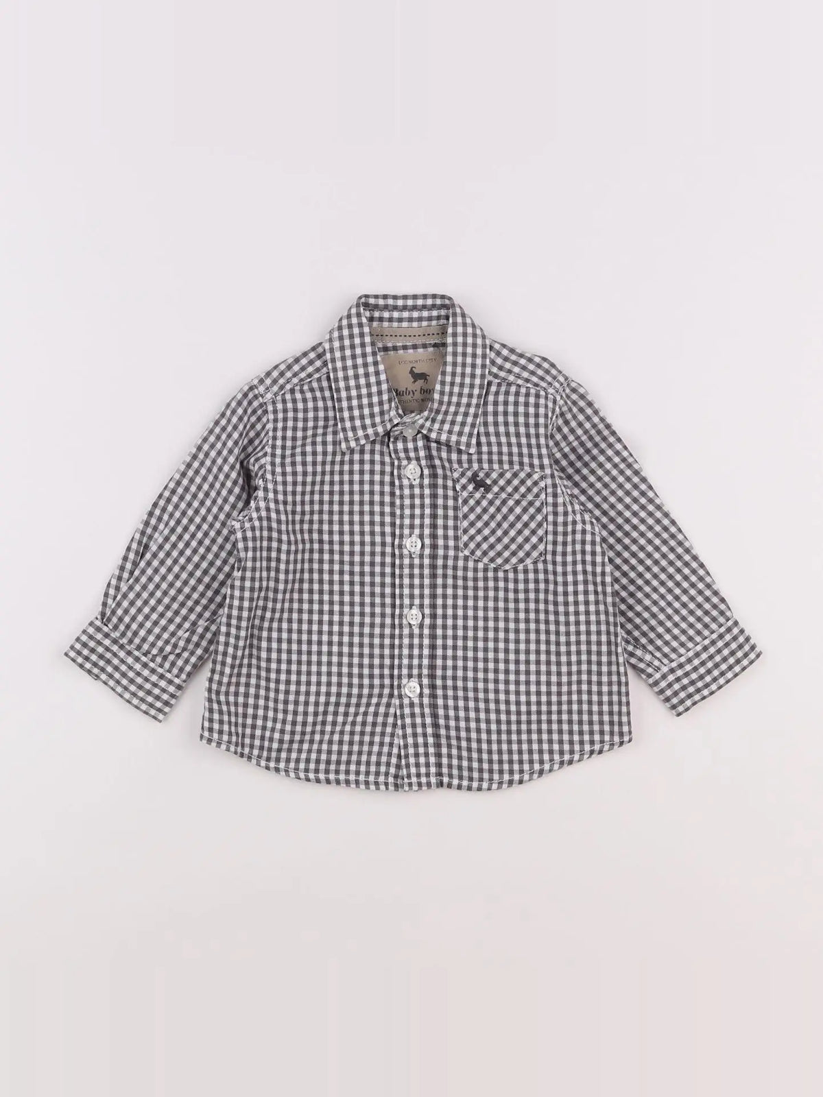 Zara - chemise blanc, gris - 3/6 mois
