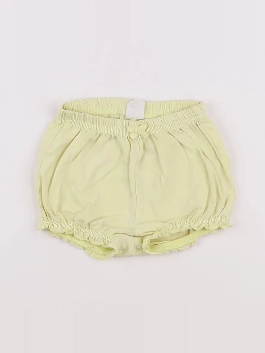 H&M - short jaune - 6/9 mois