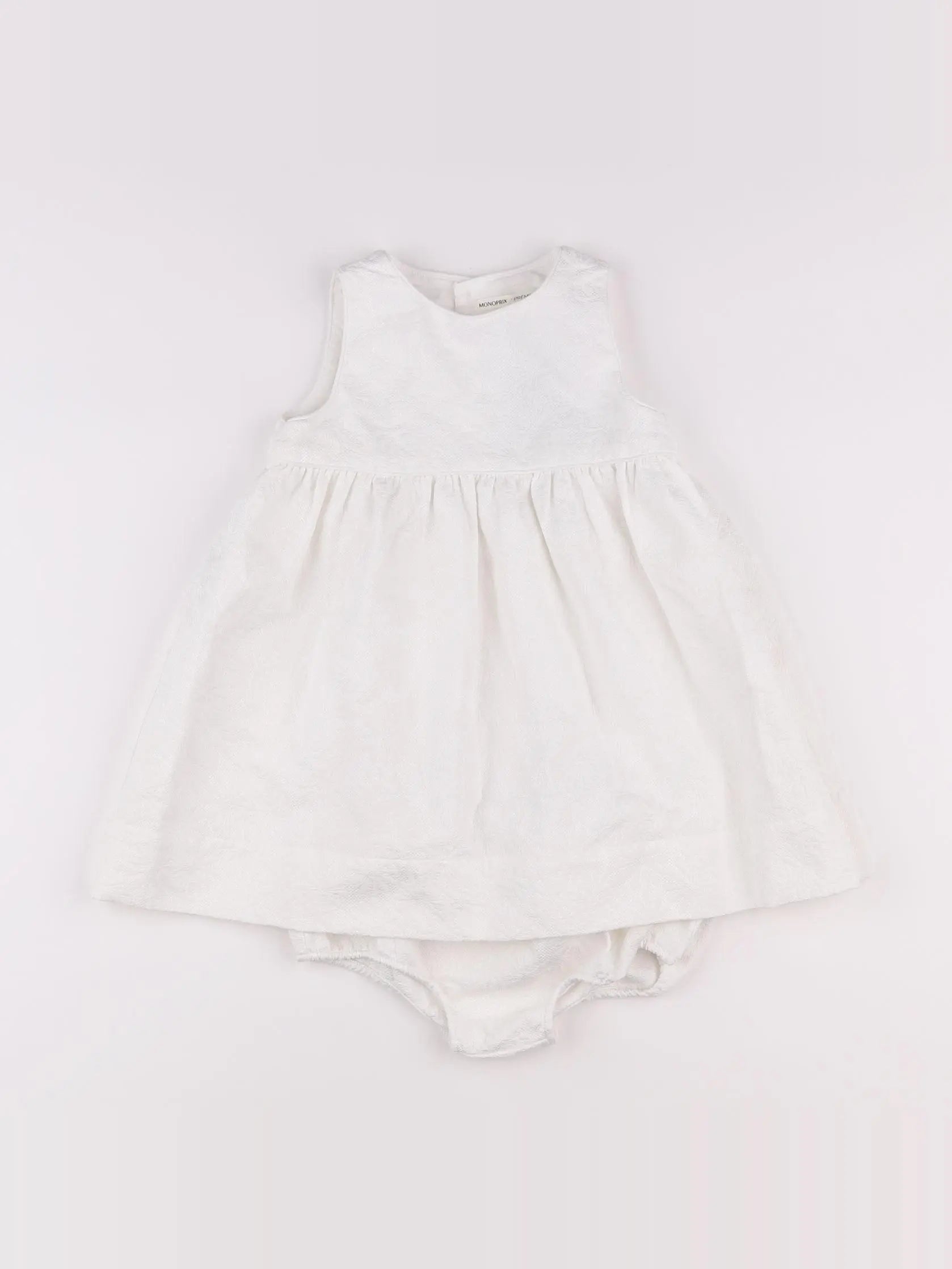 Monoprix - robe blanc - 18 mois