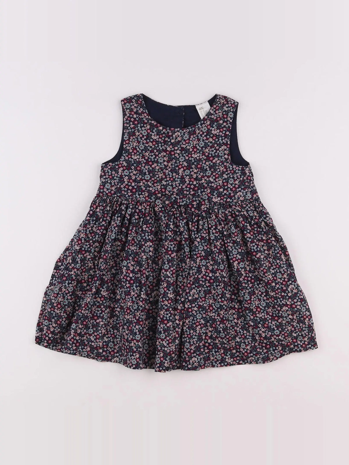 H&M - robe bleu - 12/18 mois