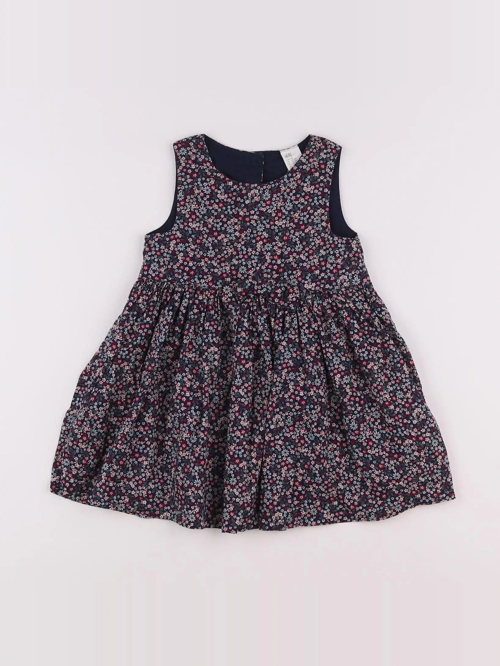 H&M - robe bleu - 12/18 mois
