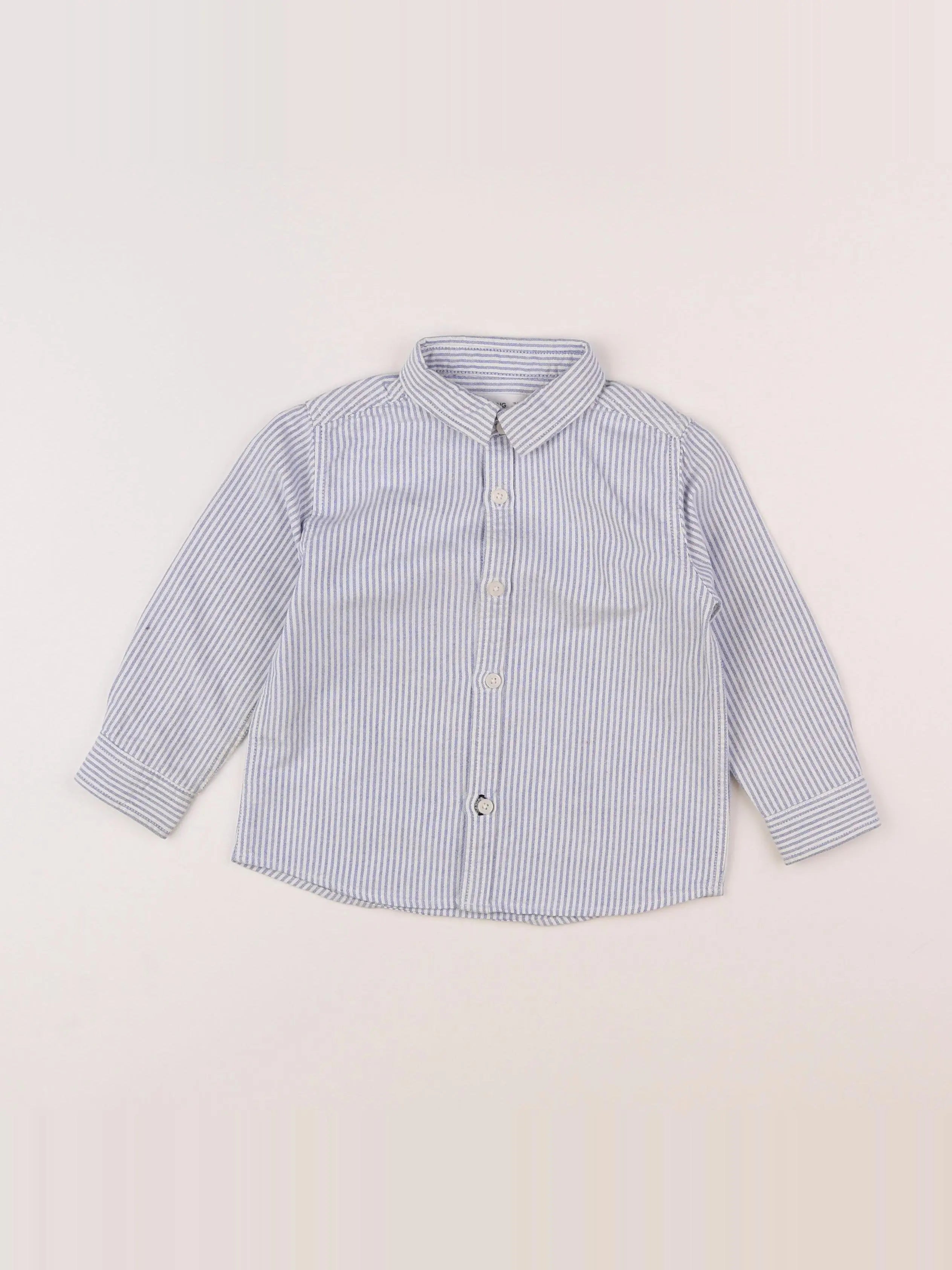 Mango - chemise bleu - 18 mois à 2 ans