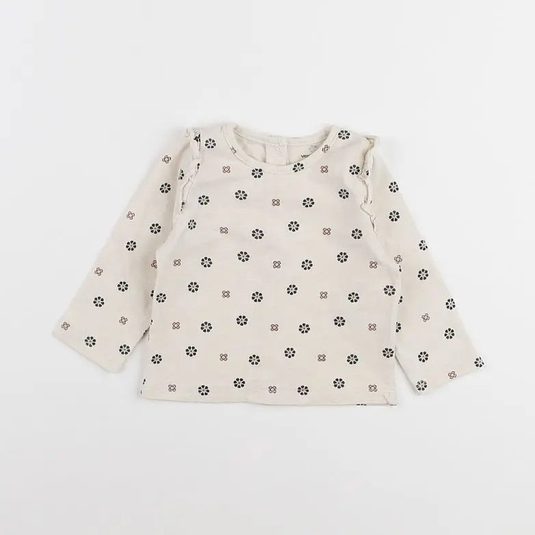 Vertbaudet - tee-shirt beige - 6 mois