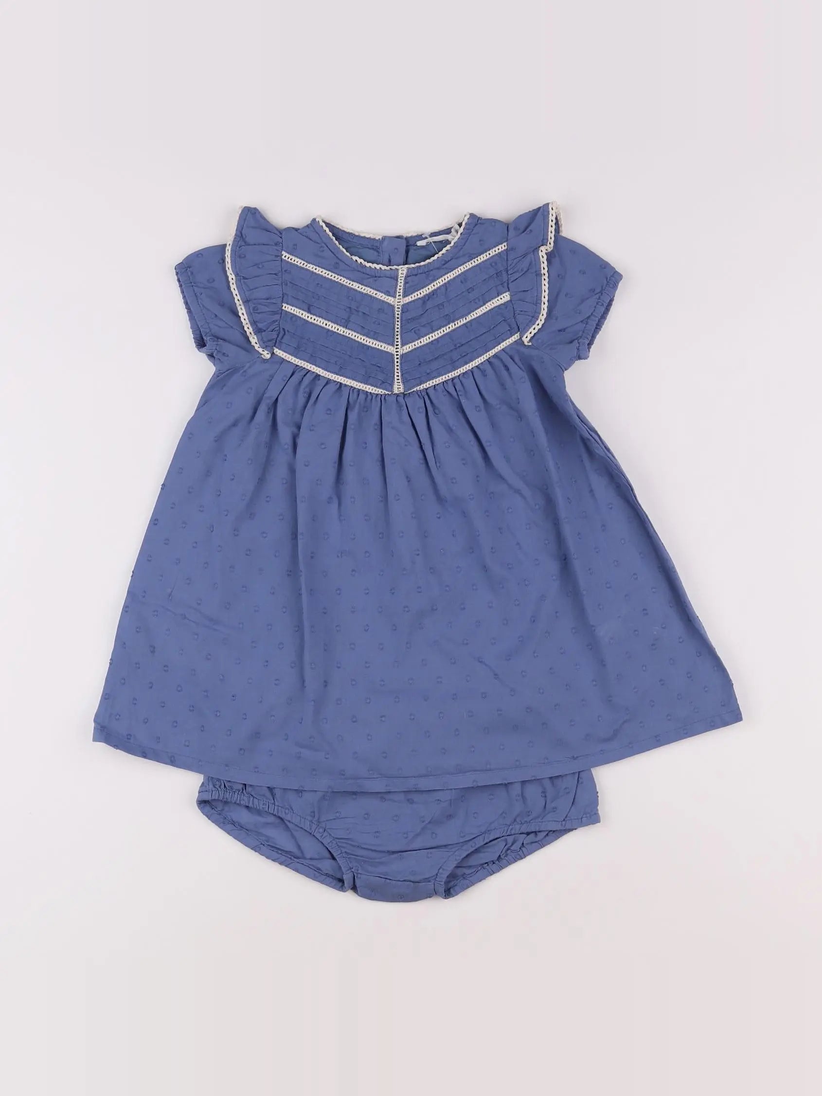 Boutchou - robe bleu - 12 mois