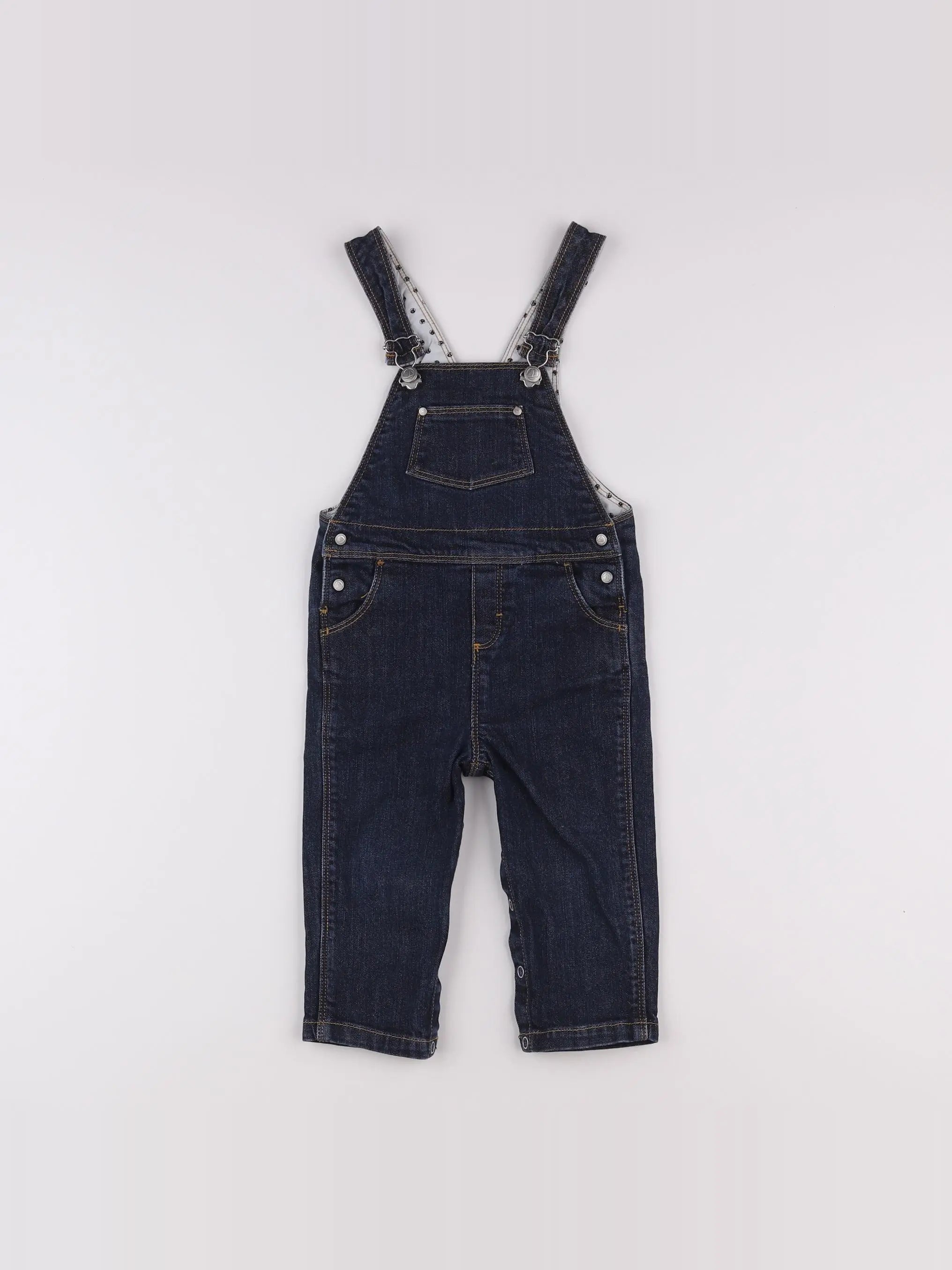 Petit Bateau - salopette bleu - 12 mois