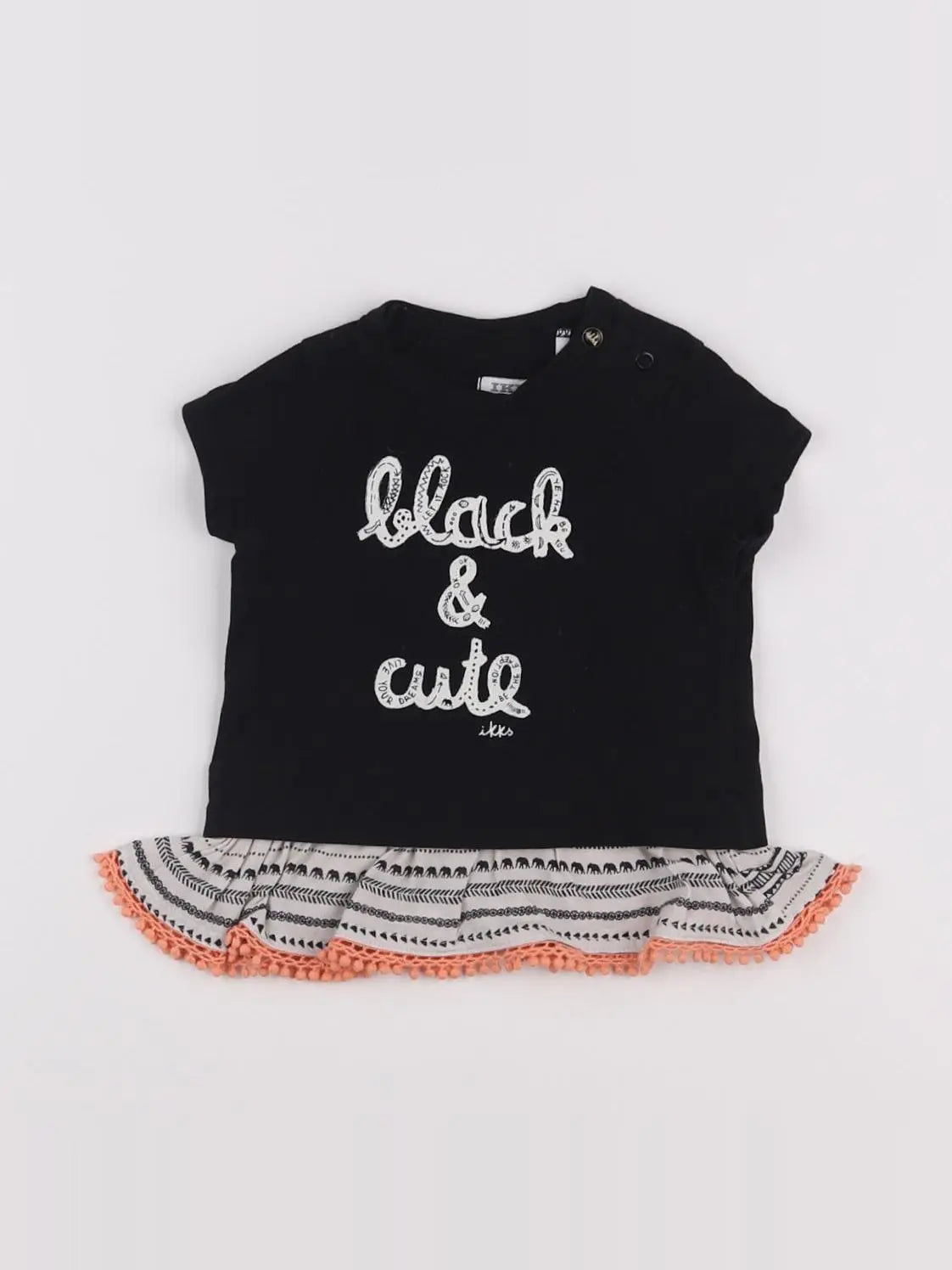 IKKS - tee-shirt noir - 6 mois