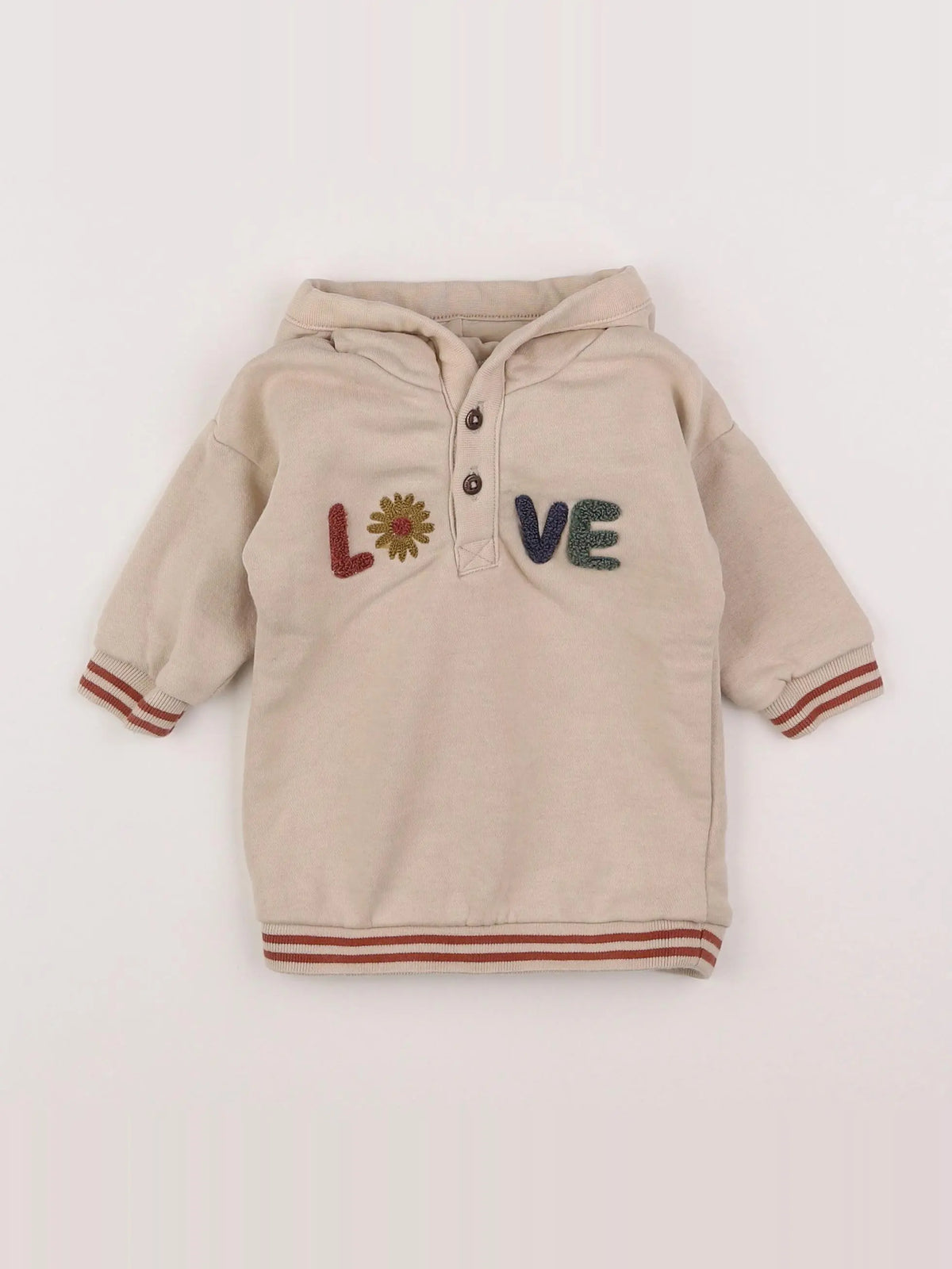 Vertbaudet - robe beige - 6 mois