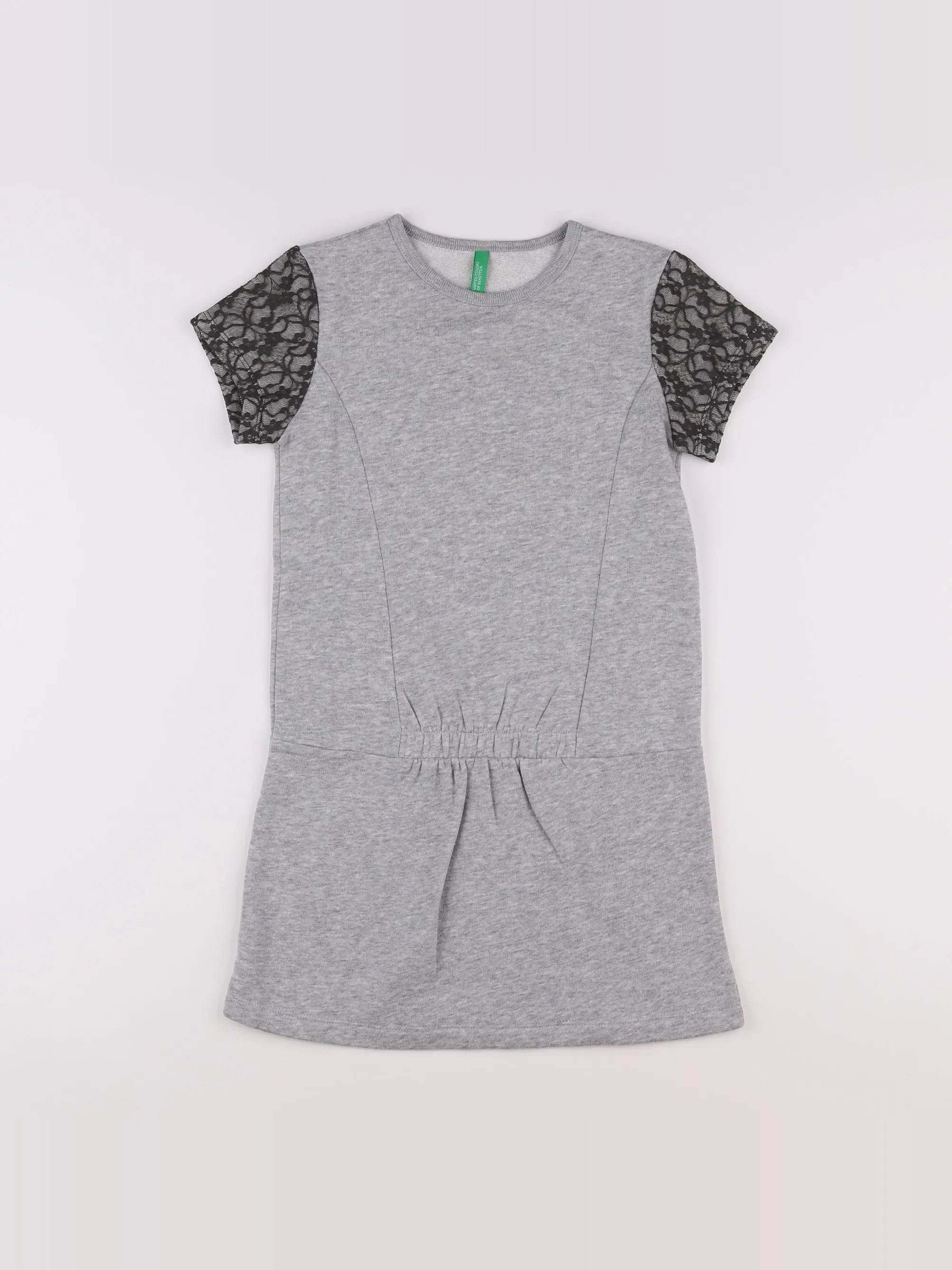 Benetton - robe gris - 7/8 ans