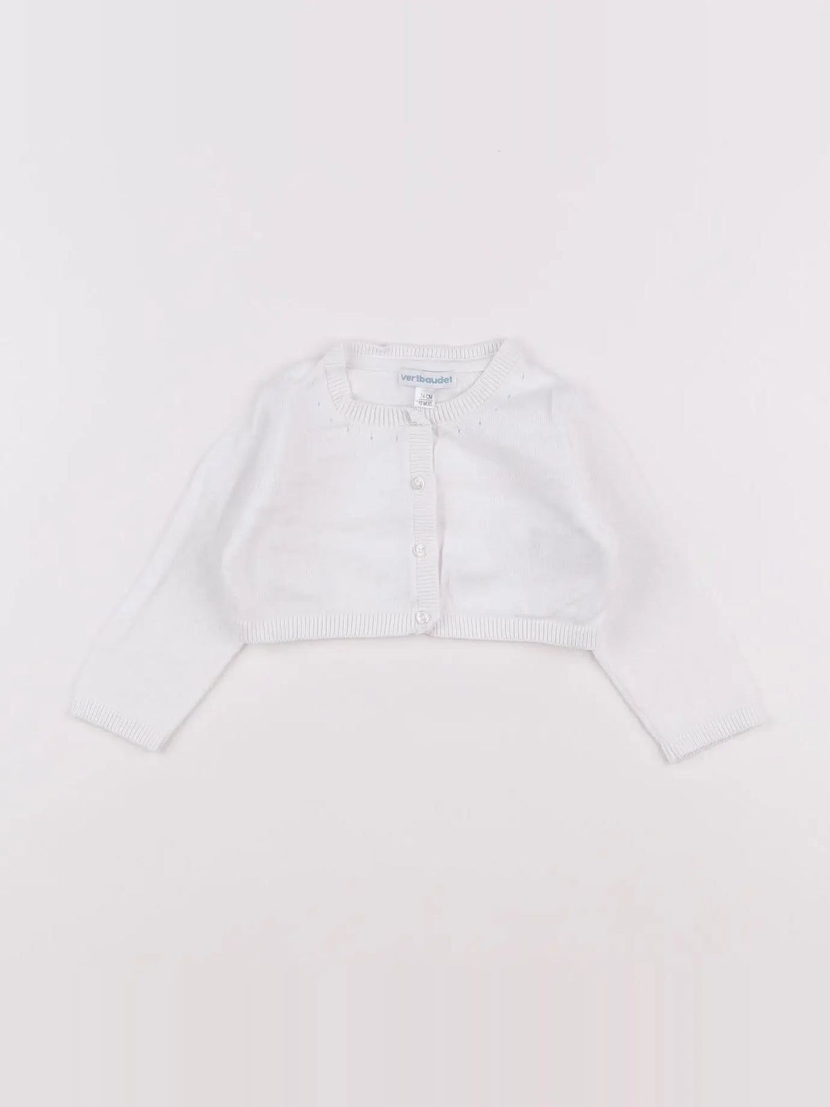 Vertbaudet - gilet blanc - 12 mois