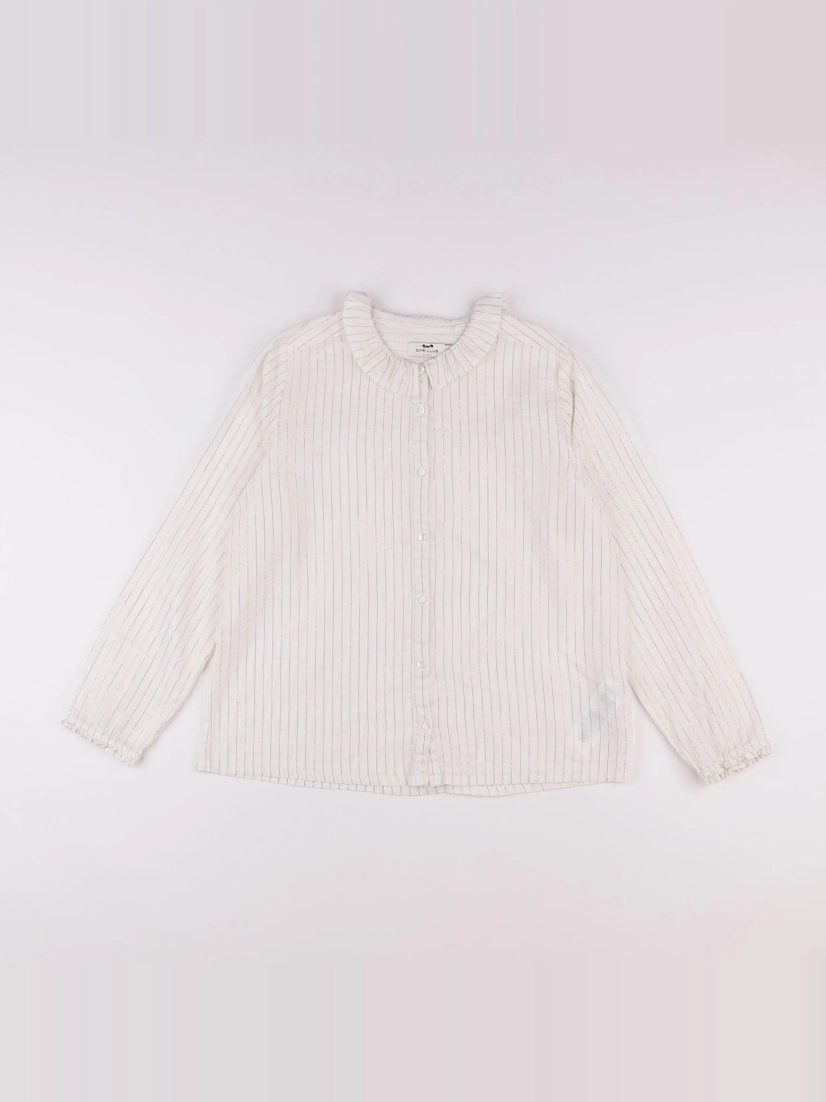 Cyrillus - chemise or, blanc - 14 ans