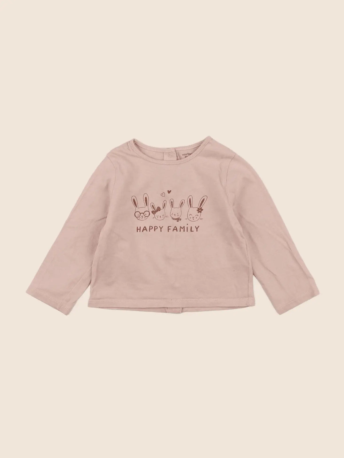 Vertbaudet - tee-shirt rose - 9 mois